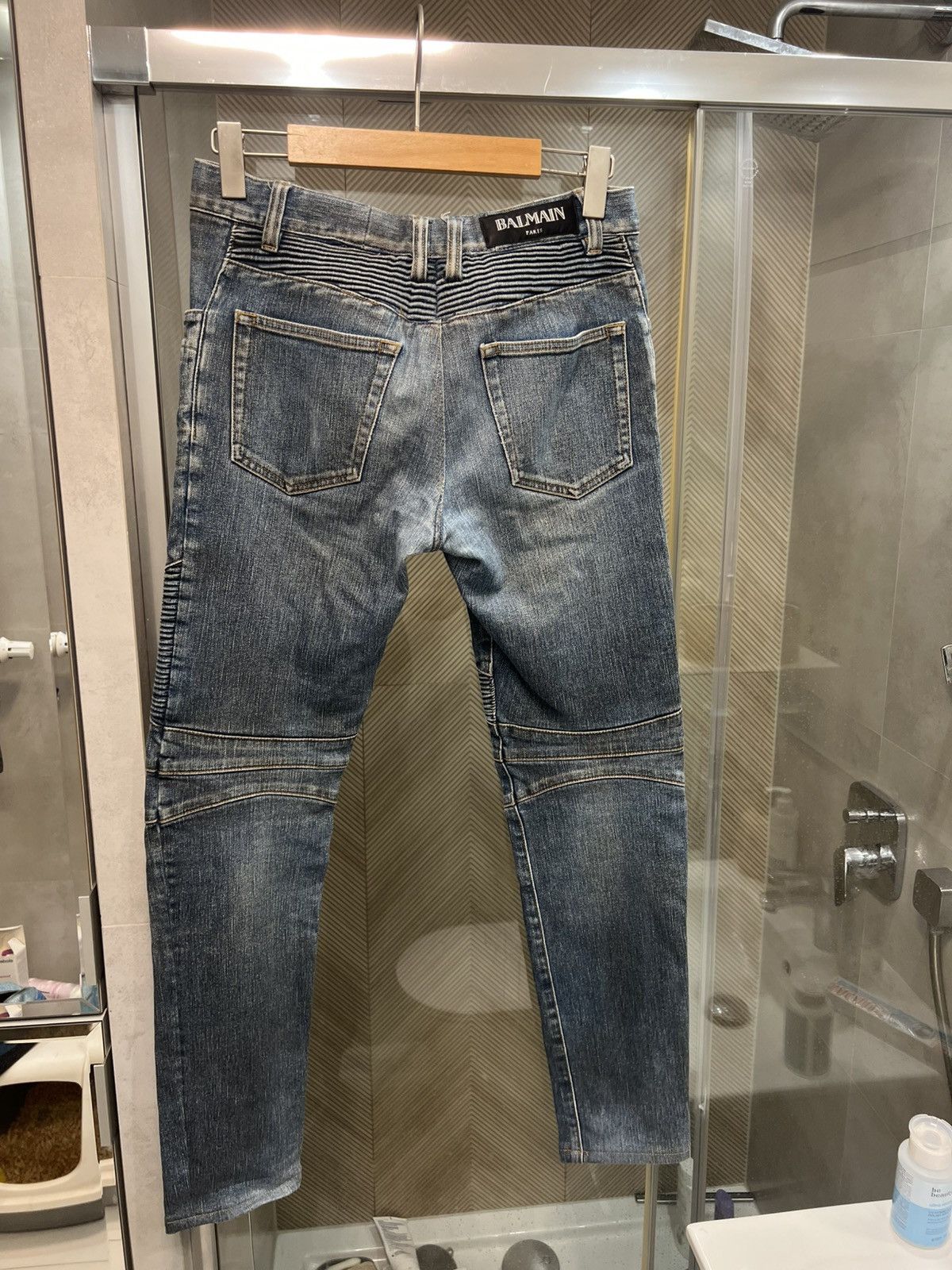 Balmain Aw14 biker japanese denim Size US 31 - 6 Thumbnail