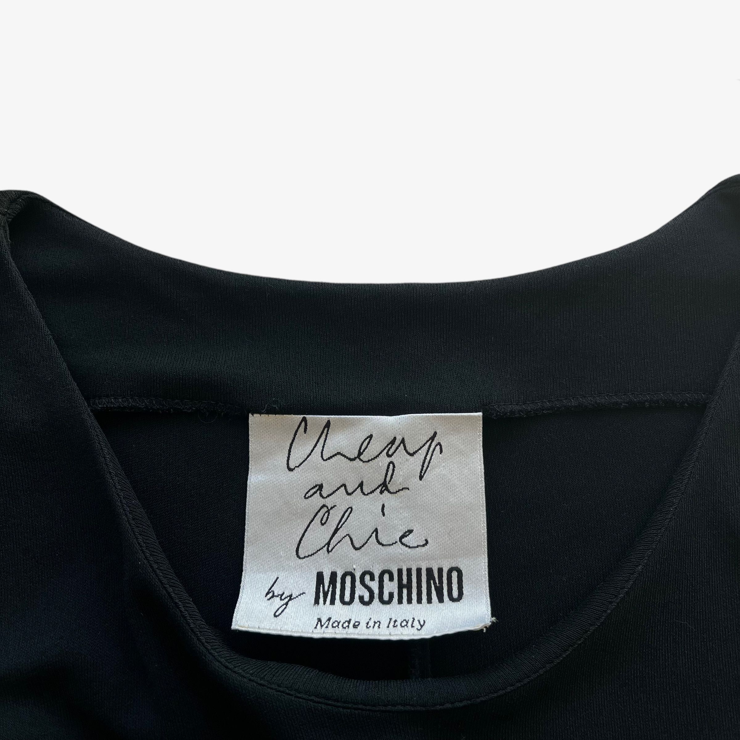 Moschino Vintage 90s Women's Moschino Black Dress With Bow Waist Size S / US 4 / IT 40 - 2 Thumbnail