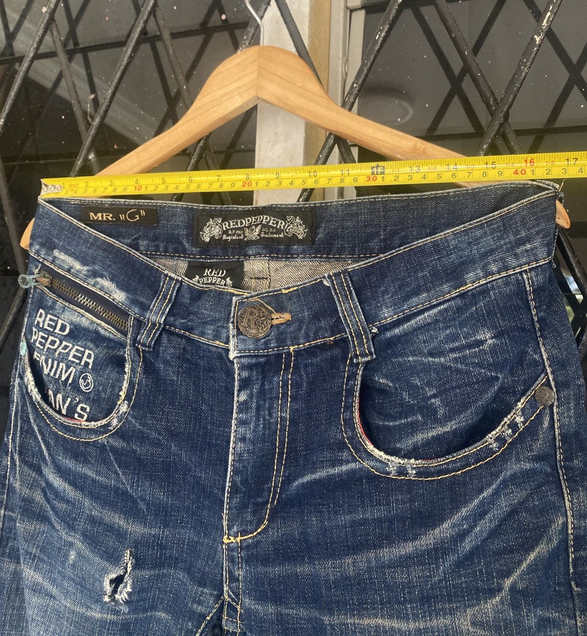 Japanese Brand Red Pepper 'Mr G' Gold Label Indigo Jeans Size US 33 - 12 Thumbnail