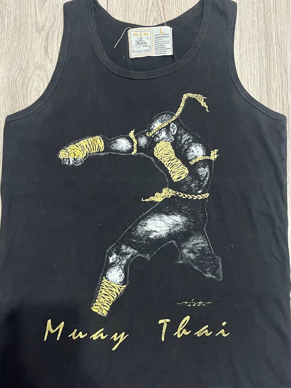 Vintage vintage Muay Thai ultimatum fighting human fights sleeveless Size US L / EU 52-54 / 3 - 2 Thumbnail