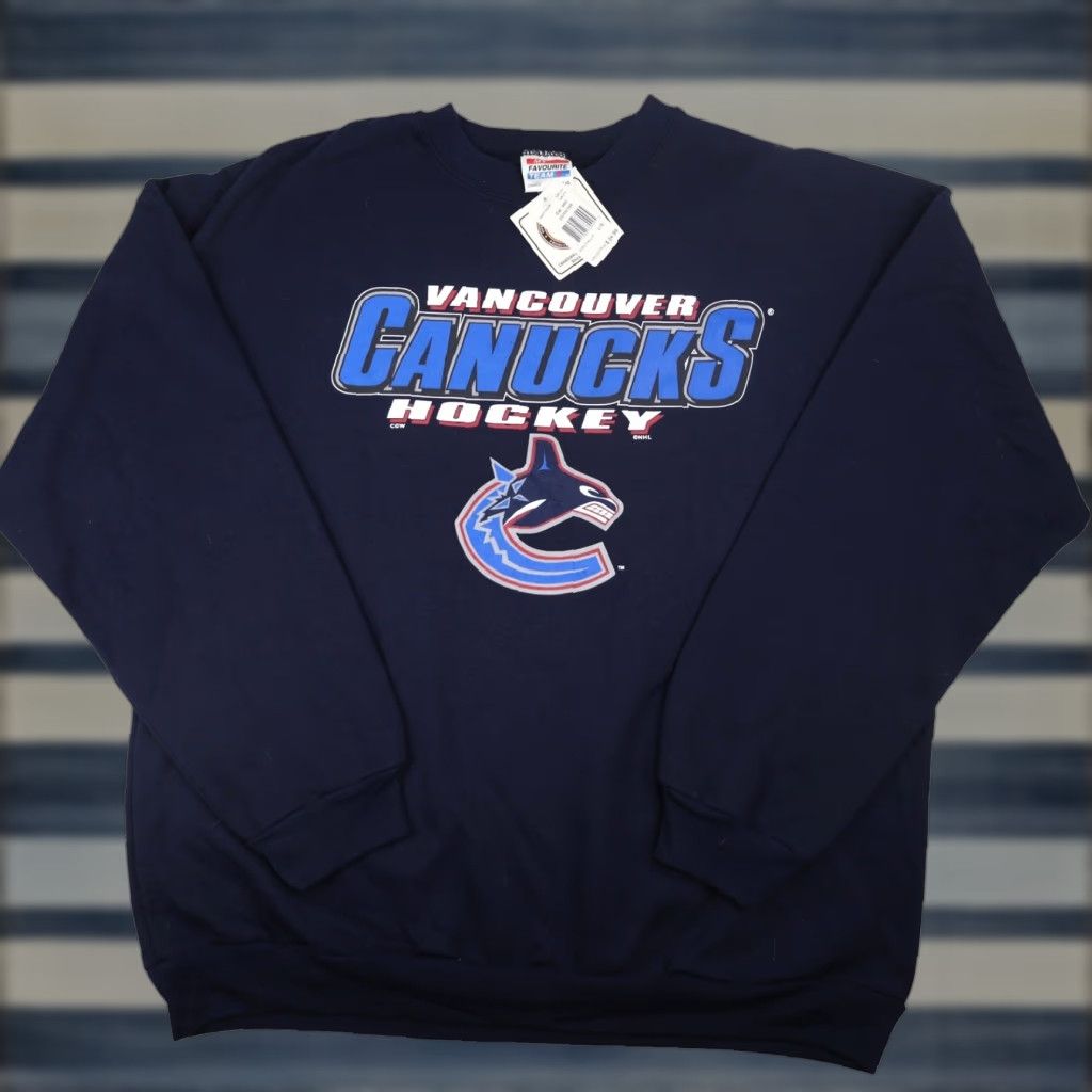 NHL VINTAGE 90s NWT Starter Vancouver Canucks Mens Large Hockey Graphic Sweatshirt Size US L / EU 52-54 / 3 - 1 Thumbnail