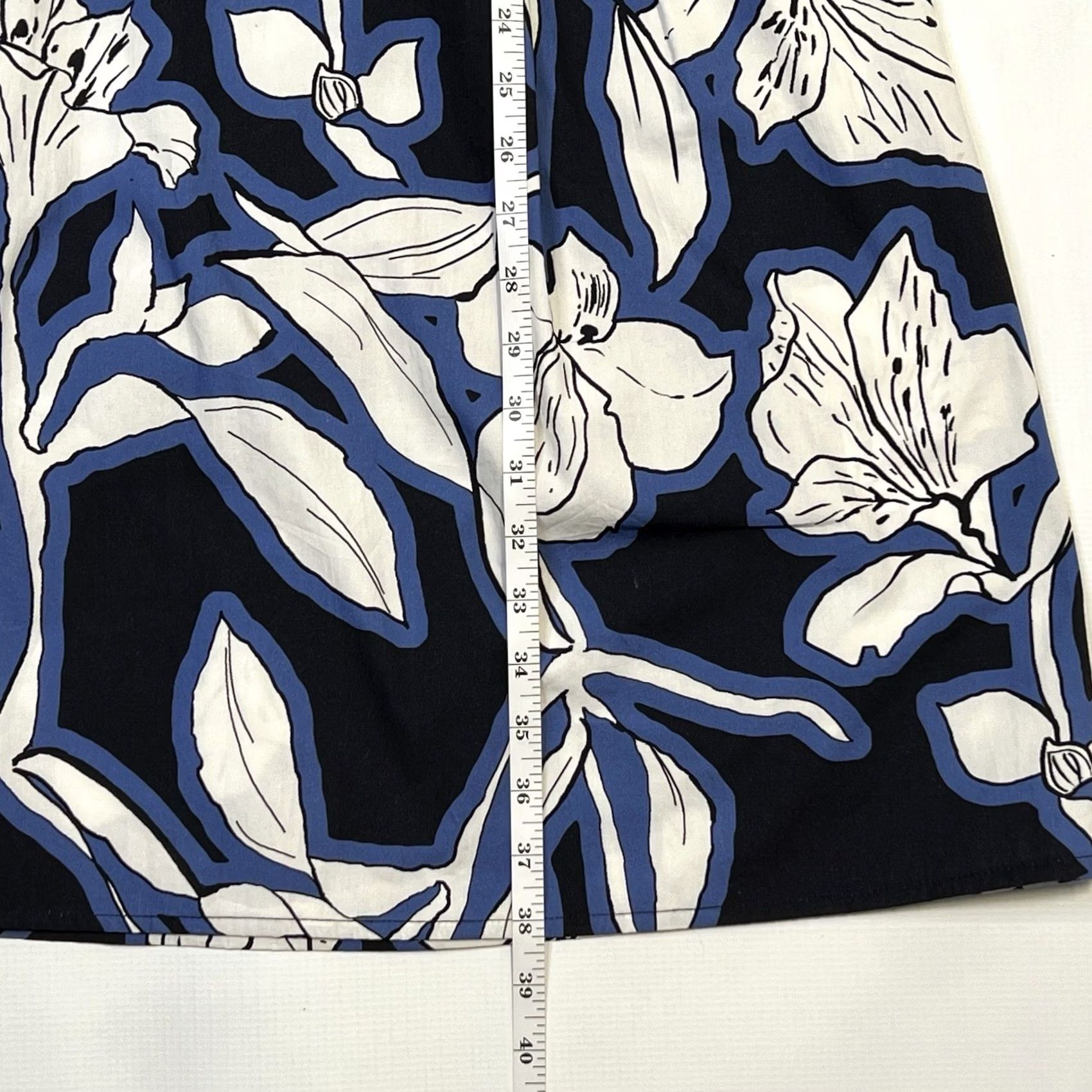 Vintage VINTAGE La Fee Maraboutee Floral Design Button Down Shirt Dress Sz 42FR/8US Blue Size M / US 6-8 / IT 42-44 - 5 Thumbnail