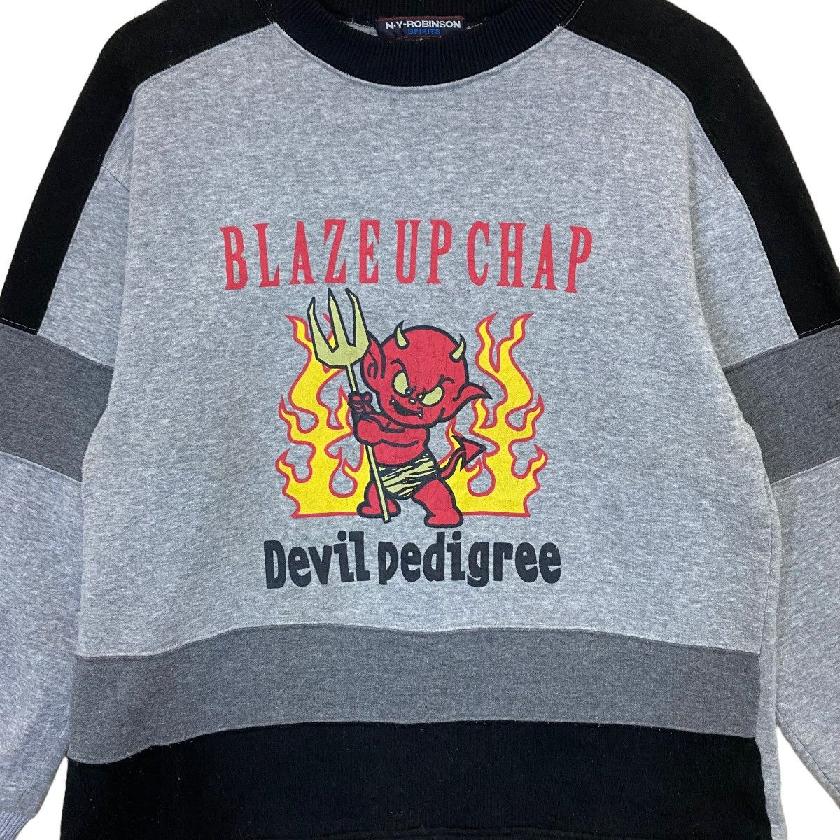Japanese Brand × Tedman Blaze Up Devil Pedigree Big Logo Crewneck Sweatshirt Size US M / EU 48-50 / 2 - 4 Thumbnail