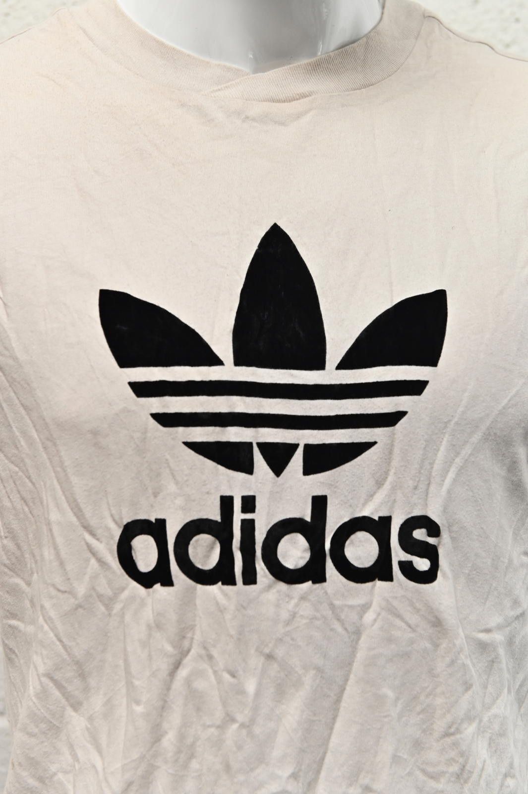 Adidas Adidas Vintage Logo T-Shirt Cream and Black Womens Size 10 Size M / US 6-8 / IT 42-44 - 2 Thumbnail