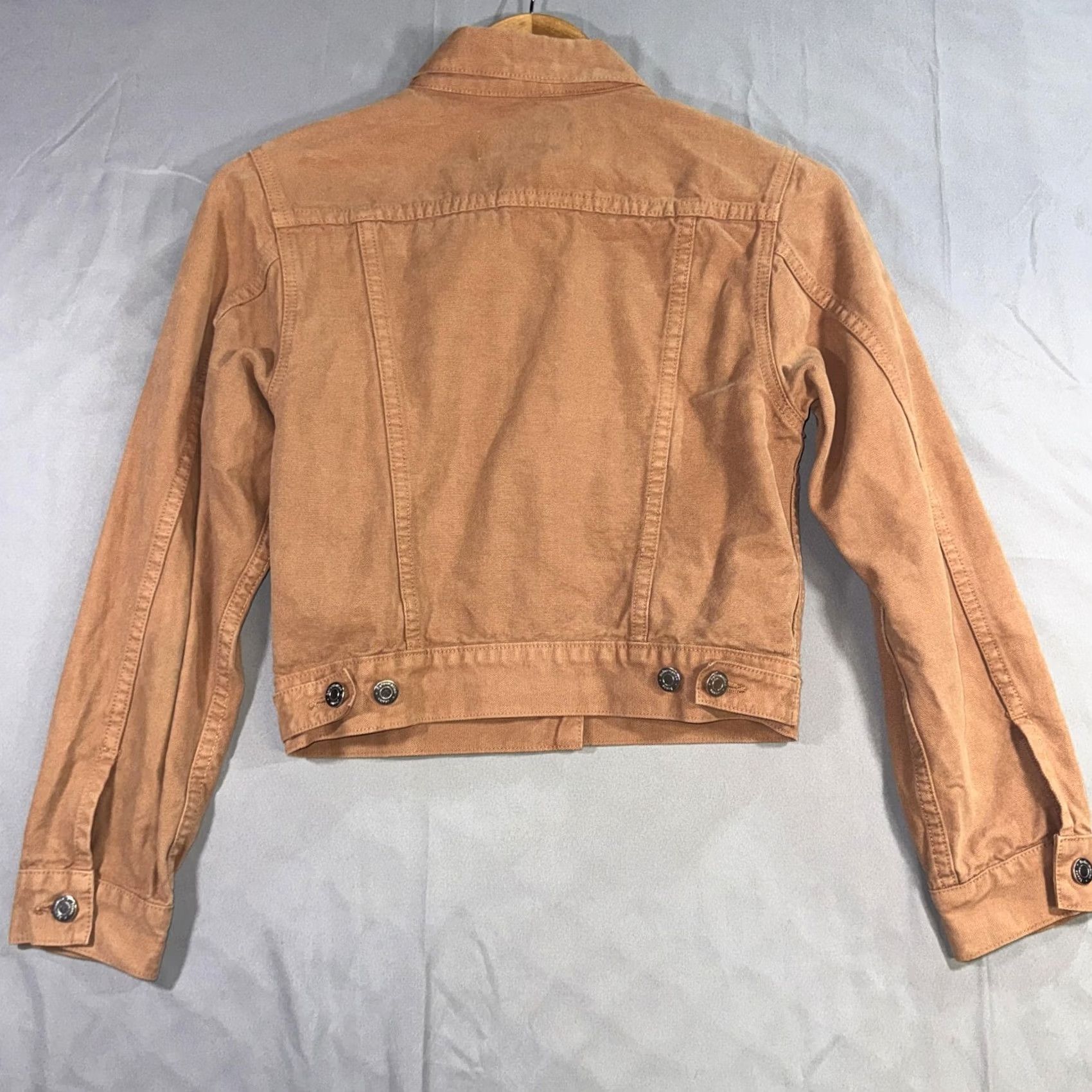 Reformation Reformation Jacket Womens XS Brown Twill Trucker Button Front Cropped Ford Jacket Short Sleeve Size XS / US 0-2 / IT 36-38 - 2 Thumbnail