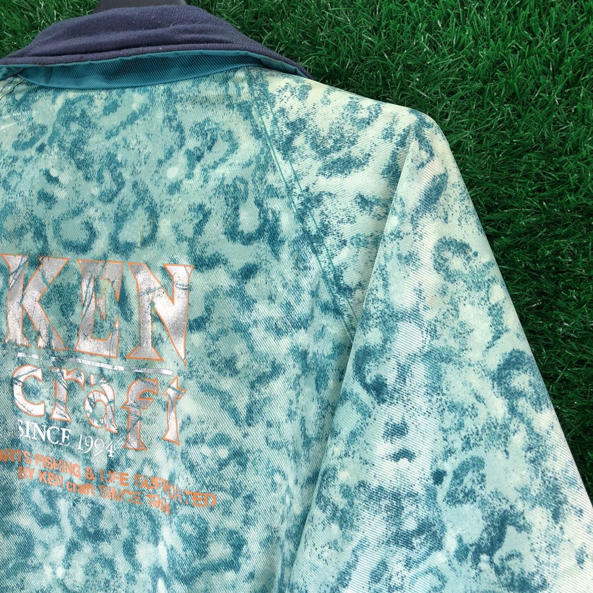 Japanese Brand Vintage Ken Craft Sport Fishing Jacket Blue Camo Size US L / EU 52-54 / 3 - 5 Thumbnail