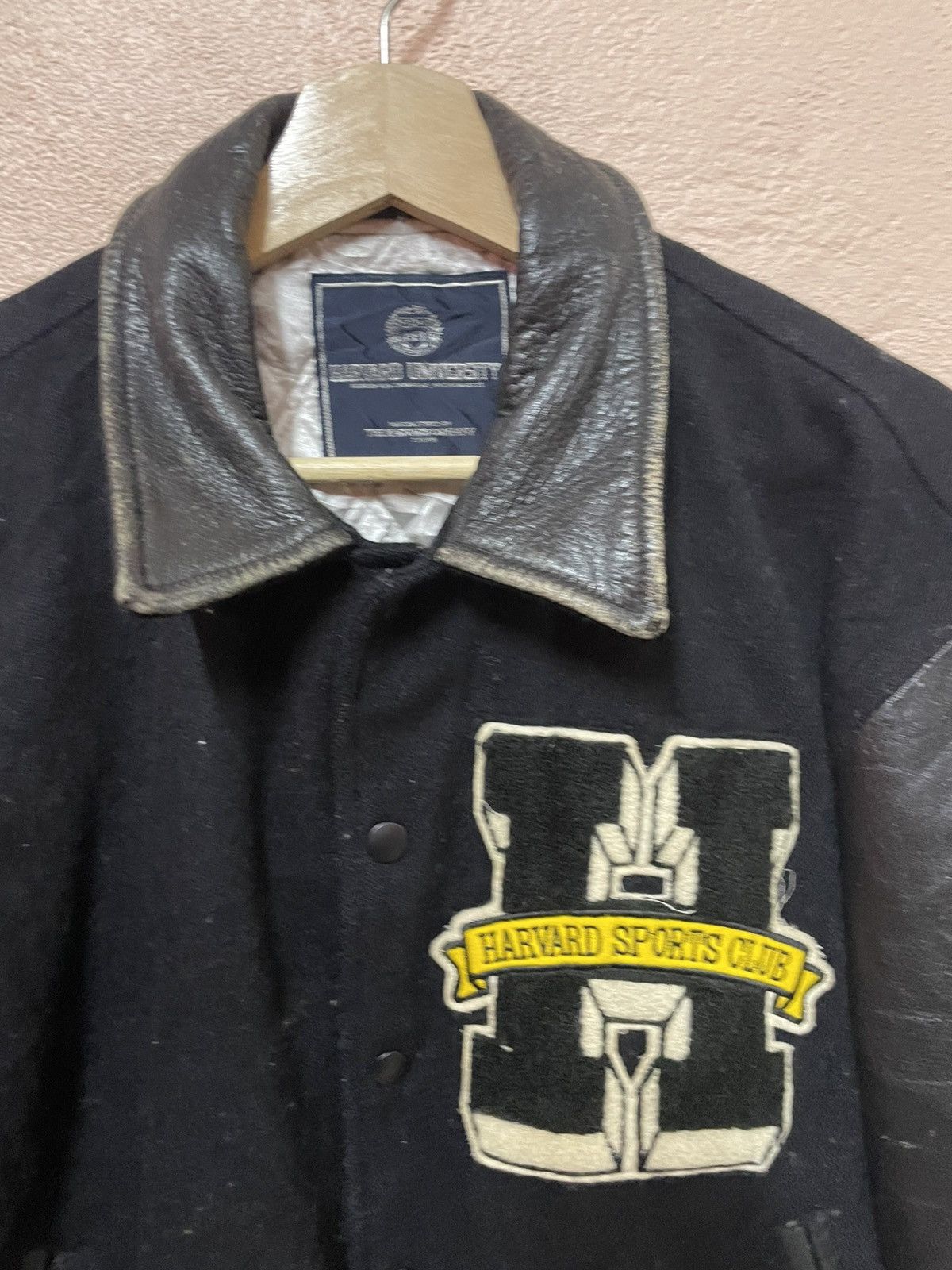 Other Vintage Varsity Letterman Harvard University Leather Jacket Size US M / EU 48-50 / 2 - 7 Thumbnail