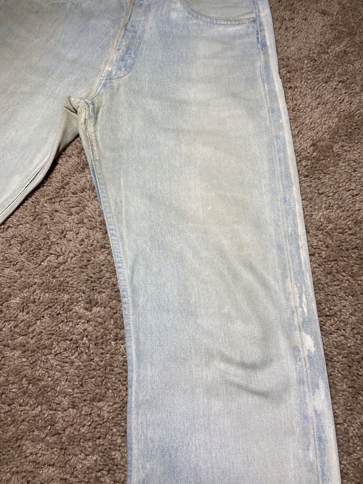 Maison Margiela SS03 Maison Margiela Artisanal Painted Denim Jean White 0 10 Size US 28 / EU 44 - 5 Thumbnail