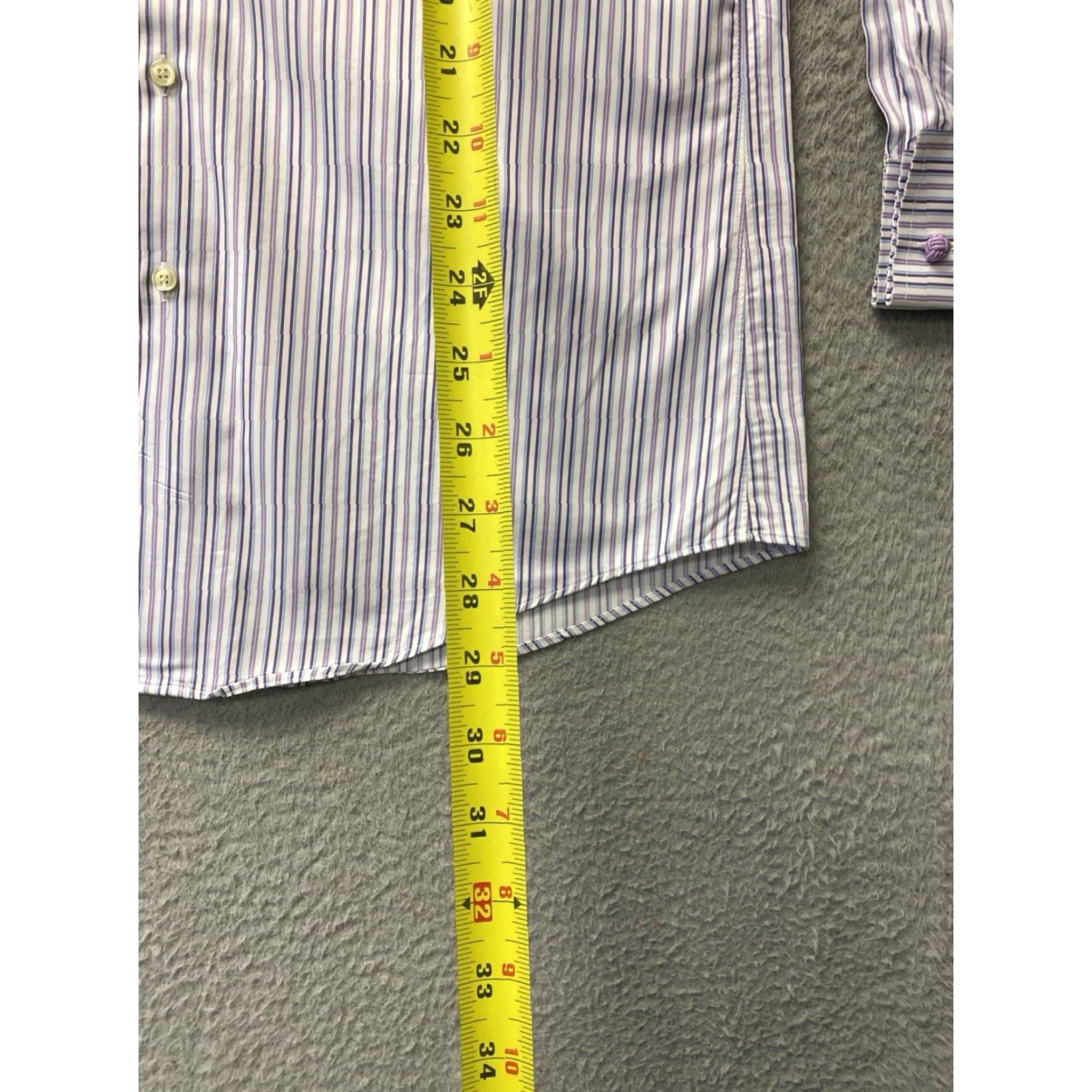 Brooks Brothers Brooks Brothers Button Shirt Mens 15.5 32 White Blue Stripes Long Sleeve Size US L / EU 52-54 / 3 - 7 Thumbnail