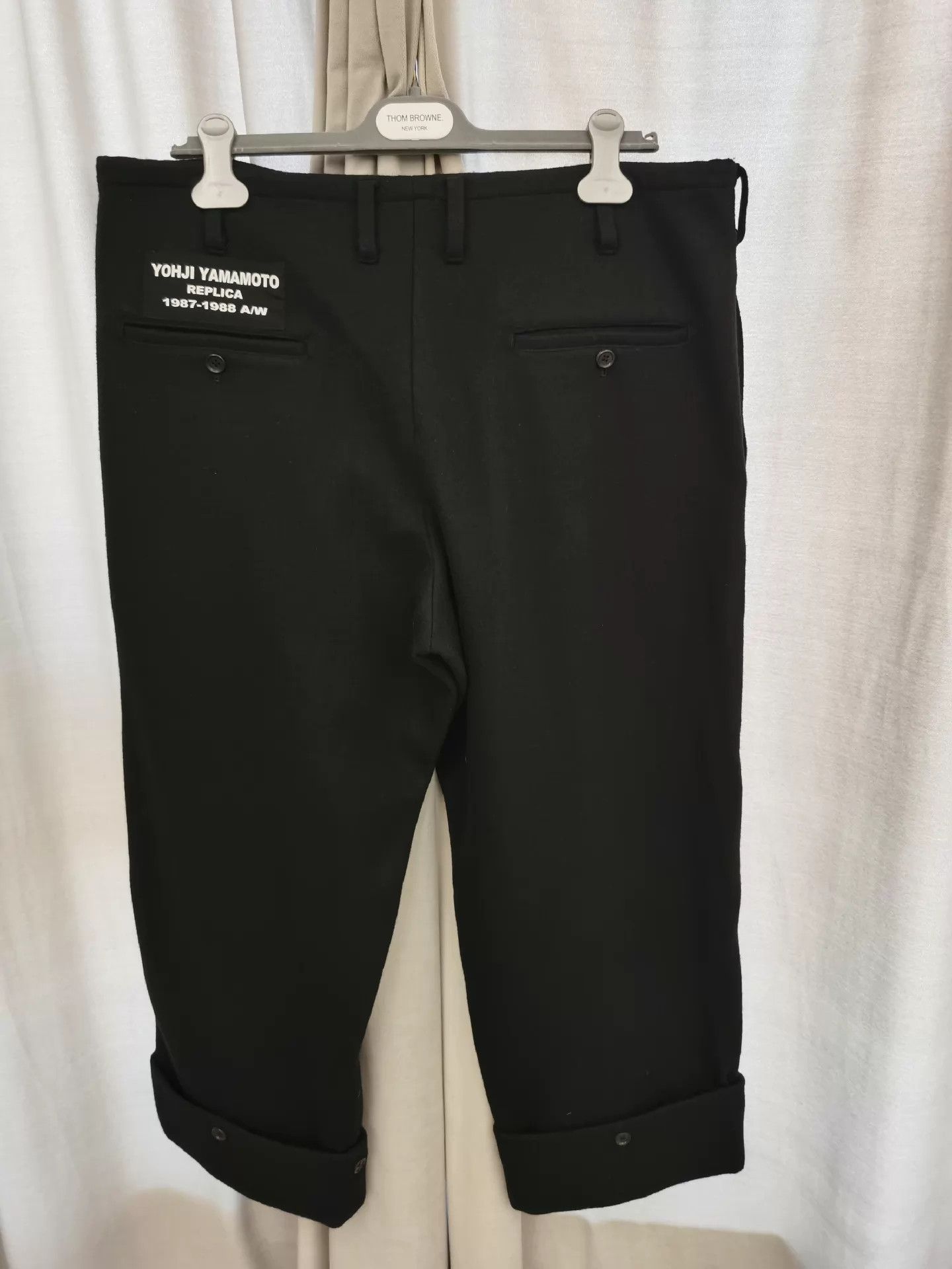 Yohji Yamamoto Yohji Yamamoto Wool 7/8 Wide Leg Bootcut WaistAdj 98N S1 Size US 30 / EU 46 - 1 Thumbnail