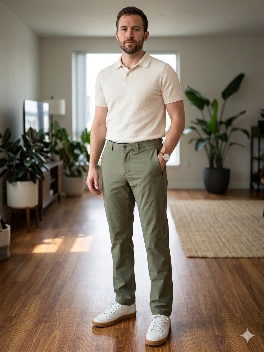 Old Navy Old Navy Ultimate Tech Built In Flex Straight Chino 34x34 Size US 34 / EU 50 - 1 Thumbnail