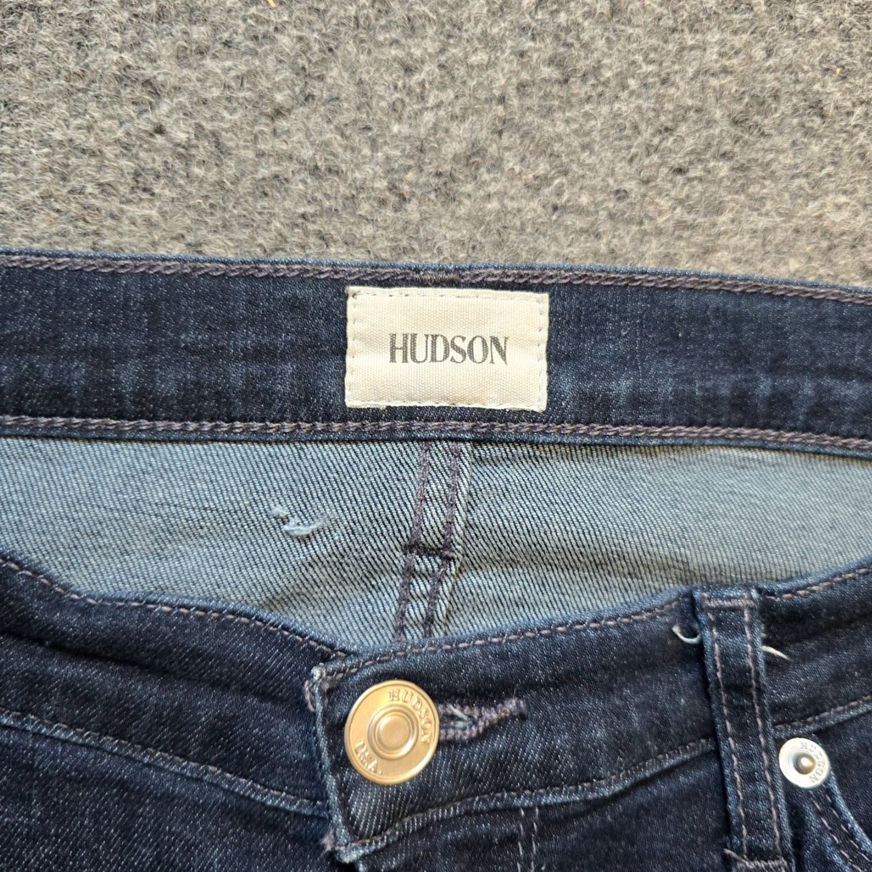 Hudson Hudson Jeans Womens 31 Raw Hem Bootcut Crop Natalie Midrise Denim Jeans Blue 5-Pocket Regular Stretch Vintage: No (If not vintage) Size 24" / US 00 / IT 34 - 4 Thumbnail