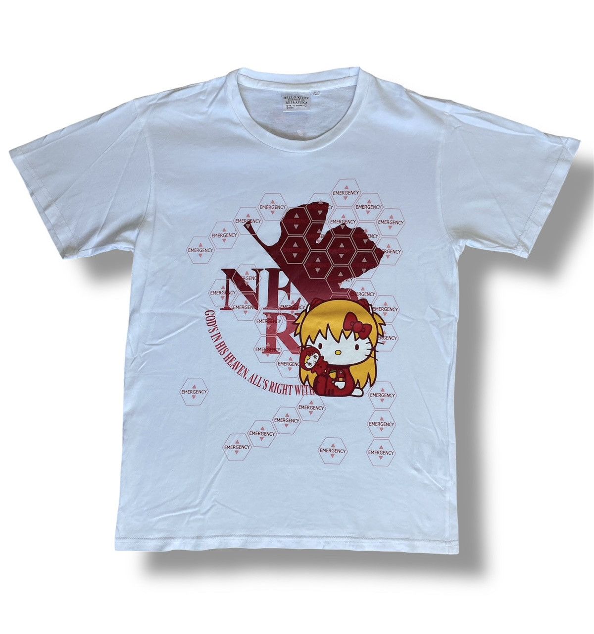 Anime Rare Evangelion X Hello Kitty Anime Tshirt Size US L / EU 52-54 / 3 - 1 Thumbnail