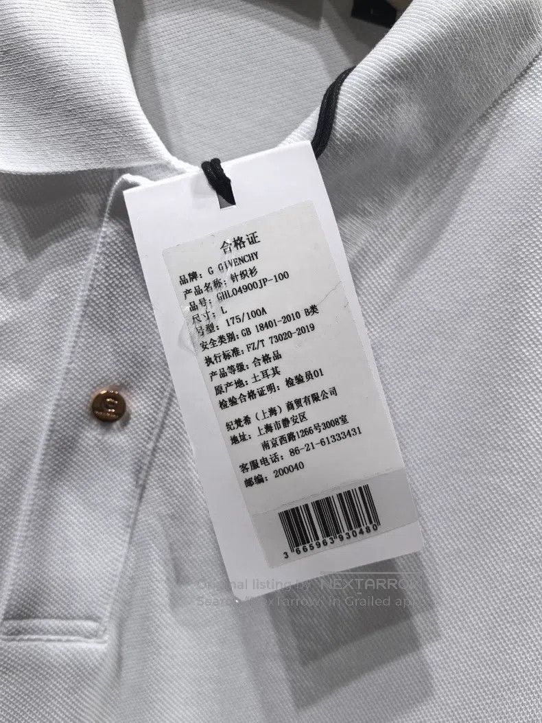 Givenchy Givenchy New Classic Gold Button Mens Short Sleeve Polo Size US L / EU 52-54 / 3 - 8 Thumbnail