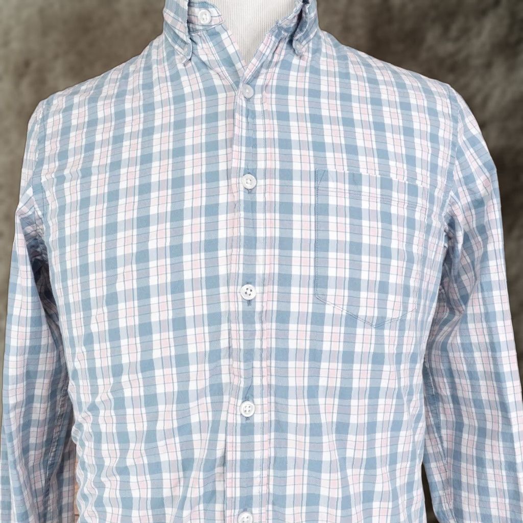 J.Crew J.Crew Shirt Slim Fit Button-Down Flex Washed Plaid Blue Pink Mens M Long Sleeve Casual Button-Up Shirt Size US M / EU 48-50 / 2 - 1 Thumbnail