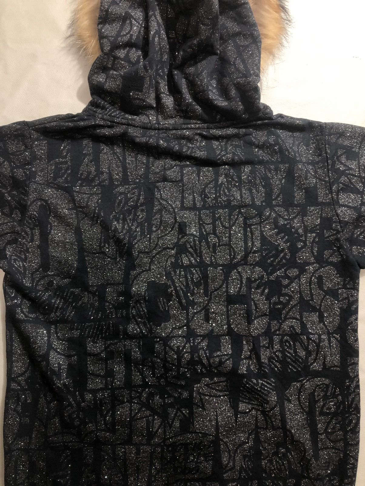 If Six Was Nine × Japanese Brand × Le Grande Bleu (L.G.B.) Japanese Gothic Poem Fur Hoodie Zip Ifsixwasnine Style Size US L / EU 52-54 / 3 - 10 Thumbnail