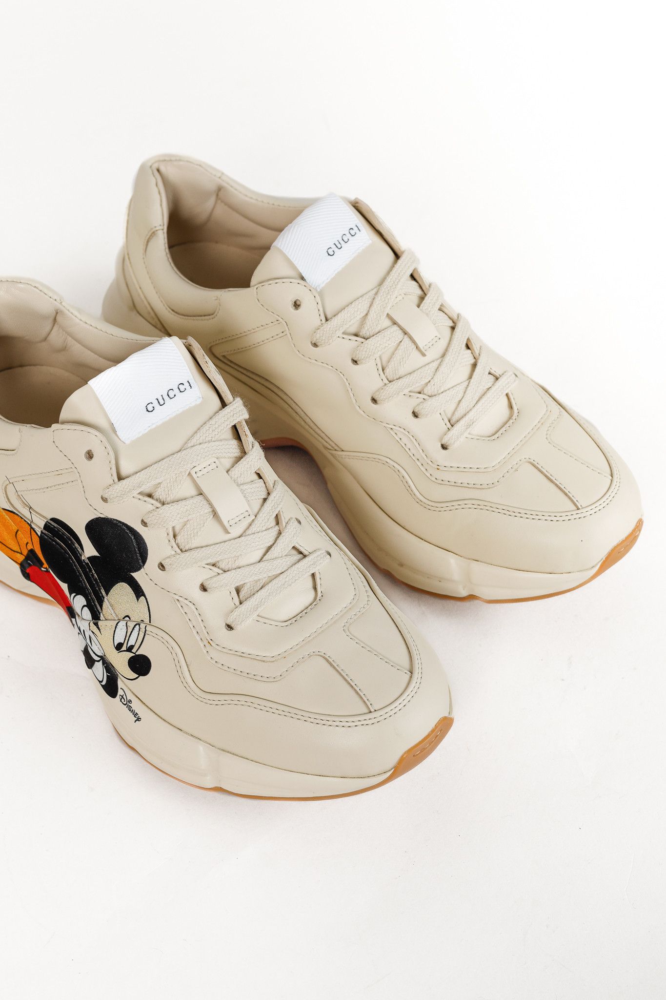 Disney × Gucci Gucci x Disney Rhyton Ivoire 'Mickey Mouse' Leather Sneakers Size US 6.5 / IT 36.5 - 6 Thumbnail