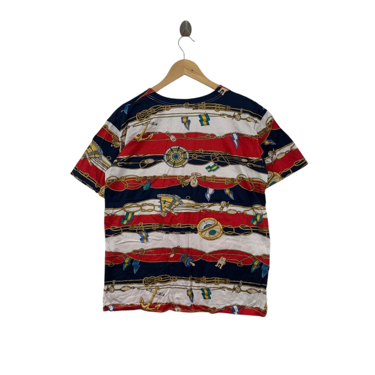Aquascutum Vintage AQUASCUTUM LONDON BAROQUE Nautical AOP Tee Shirt Top Size M / US 6-8 / IT 42-44 - 5 Thumbnail