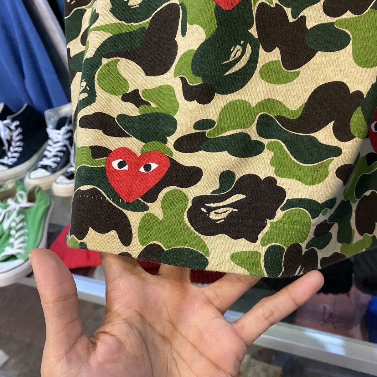 Bape × Comme des Garcons 2012 Comme Des Garcons Play X Bape Full Print Tshirts Size US S / EU 44-46 / 1 - 7 Thumbnail