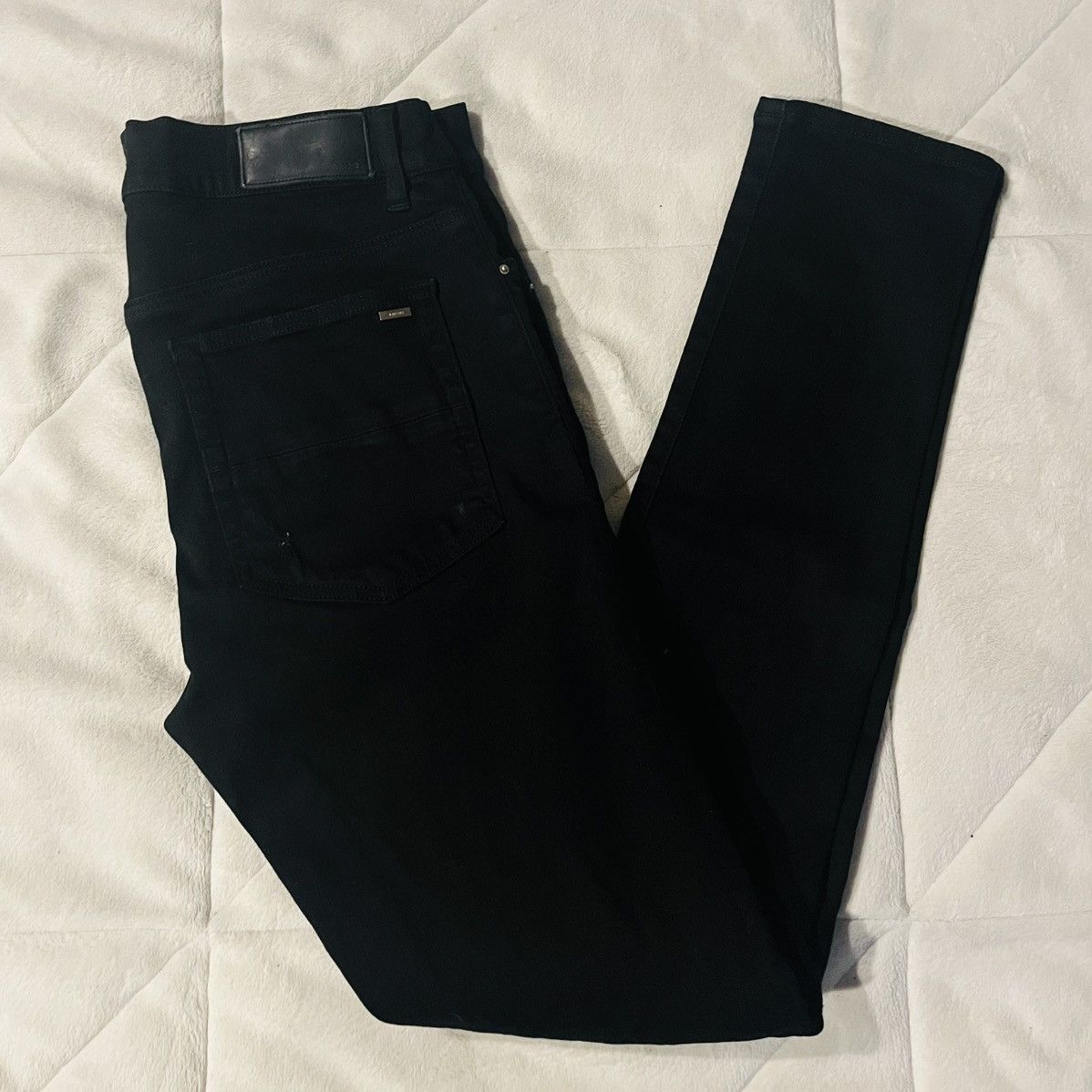 AMIRI MX1 Black Distressed Skinny Jeans Men’s Size 32 X 33