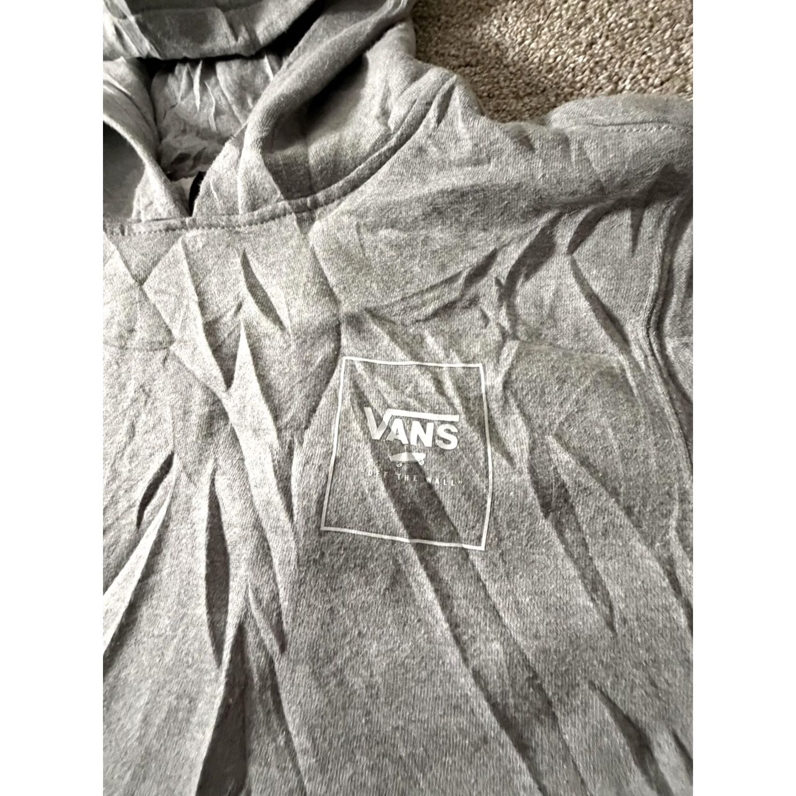 Vans Vans Hoodie Mens XL Gray Fleece Pullover Camo Box Logo Graphic Sweatshirt Skate Size US XL / EU 56 / 4 - 4 Thumbnail