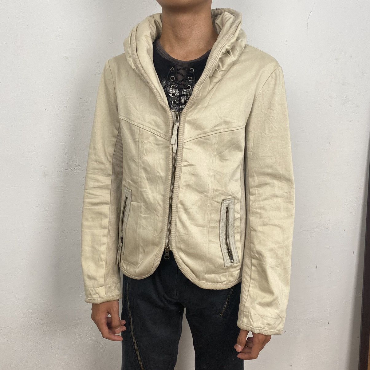 If Six Was Nine × Japanese Brand B.R.U.S.H canvas mix leather hidden hooded jacket Size US M / EU 48-50 / 2 - 8 Thumbnail
