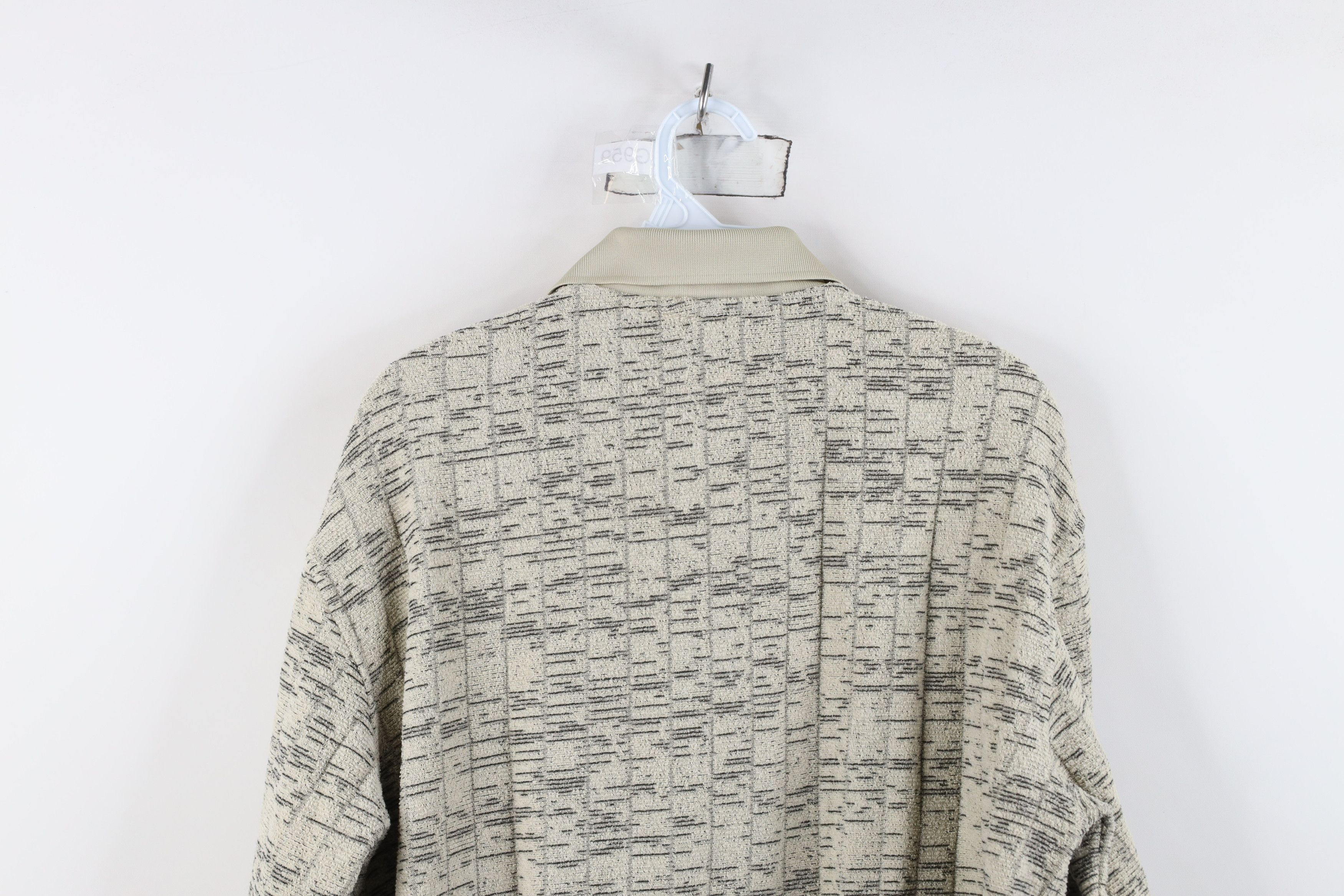 Vintage Vintage 90s Streetwear Fleece Collared Sweatshirt Beige Size US M / EU 48-50 / 2 - 12 Thumbnail
