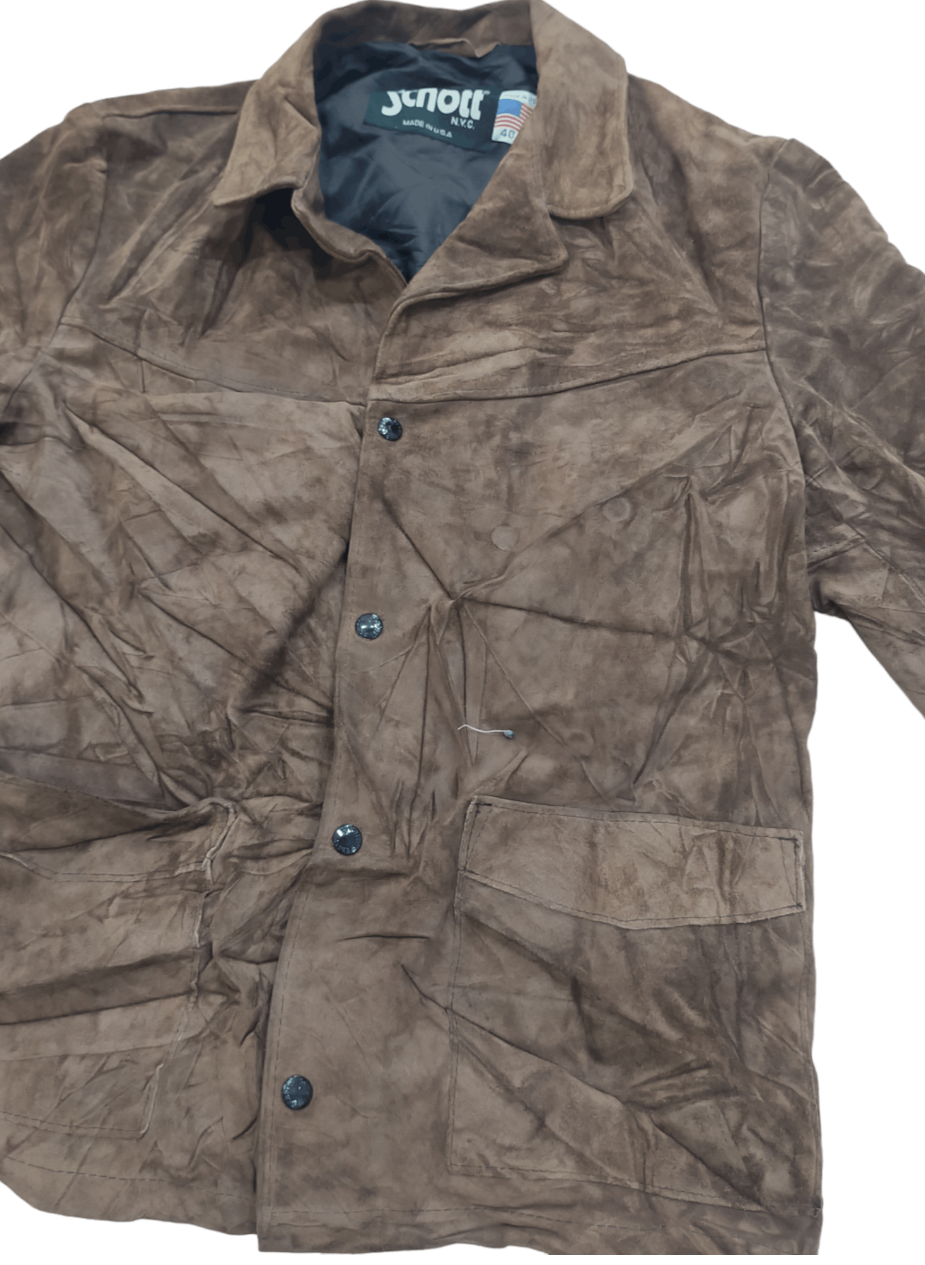 Schott 🚨 VINTAGE SCHOTT N.Y.C SUADE LEATHER JACKET Size US M / EU 48-50 / 2 - 3 Thumbnail