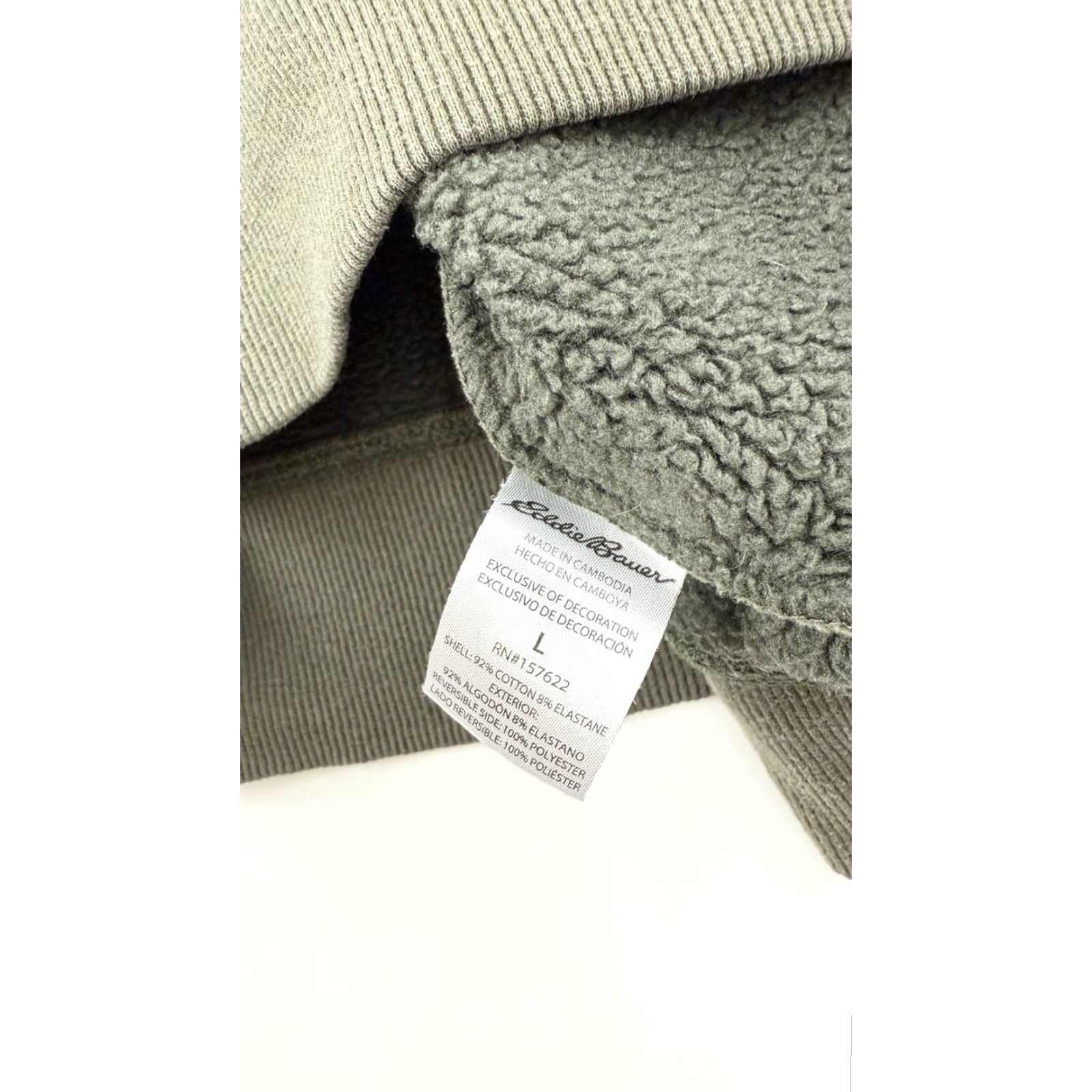 Eddie Bauer Eddie Bauer Sweater Mens Large Green Fleece Crewneck Pullover Sherpa Lined Warm Size US L / EU 52-54 / 3 - 4 Thumbnail