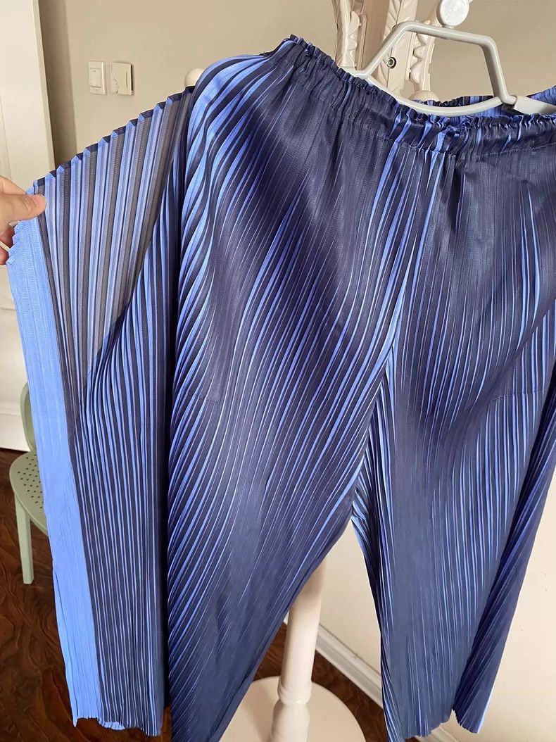 Issey Miyake issey miyake size:1 Blue skinny pants 2506-Nextarrow Size US 26 / EU 42 - 2 Thumbnail