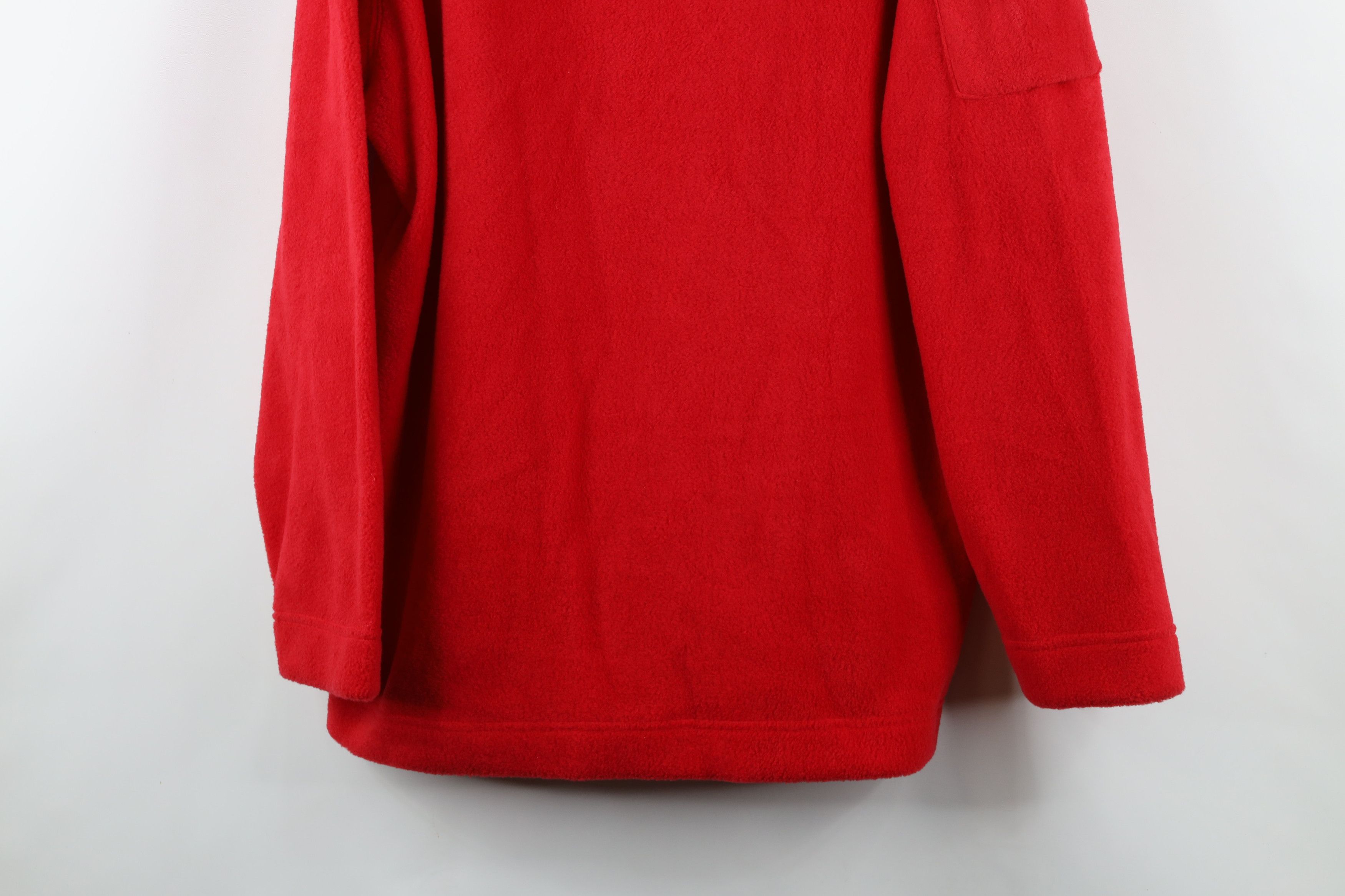 Vintage Vintage 90s Streetwear Pocket Fleece Crewneck Sweater Red Size US L / EU 52-54 / 3 - 3 Thumbnail