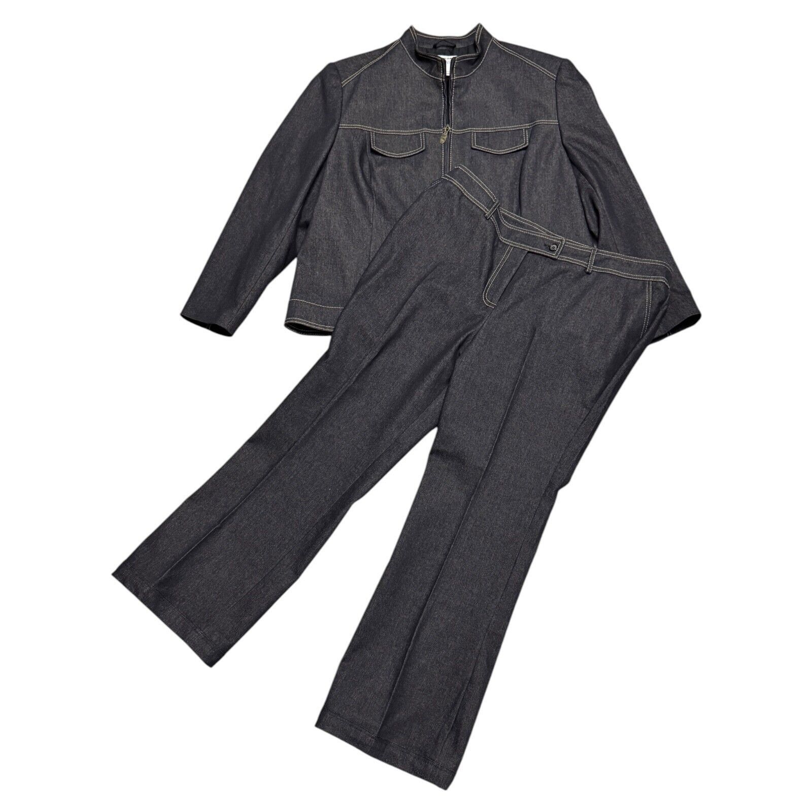 Nygard NYGARD 2-Piece Set Designer Grey Business Jacket & Pants 16P Size XXL / US 16-18 / IT 52-54 - 5 Thumbnail