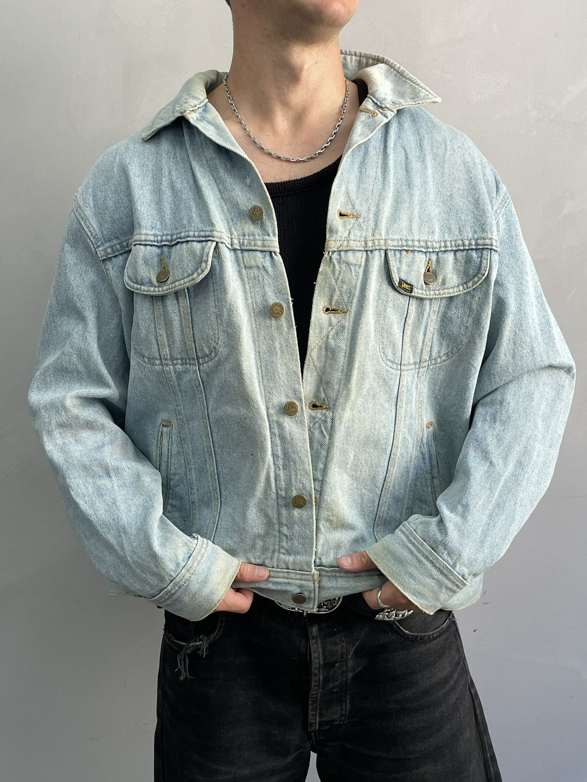 Lee Lee raider x hard rock cafe distessed faded jacket Size US XL / EU 56 / 4 - 1 Thumbnail