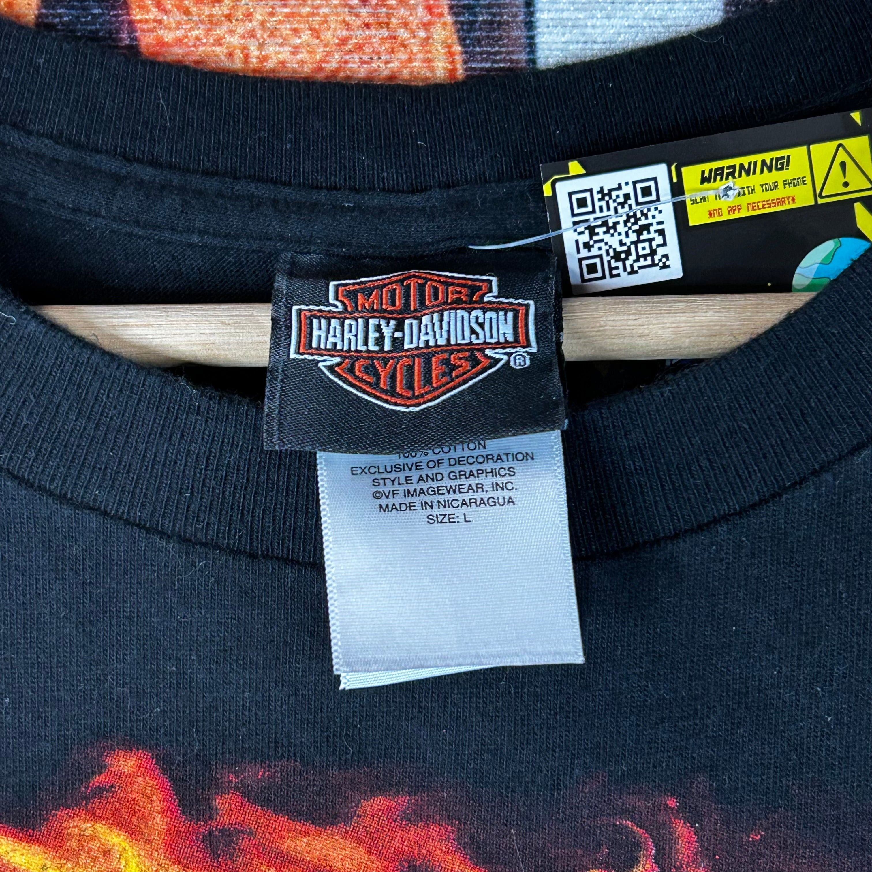 Harley Davidson × Vintage Harley Davidson ‘One Wicked Ride’ Flaming Clown Tee Size L Size US L / EU 52-54 / 3 - 4 Thumbnail