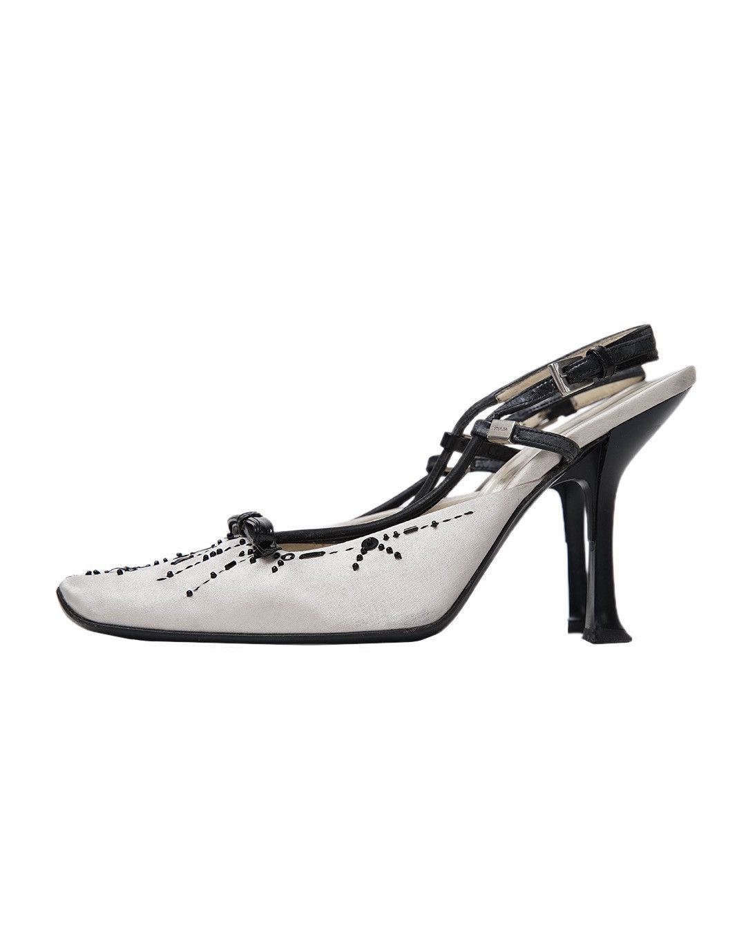 Prada Prada S/S2000 Embellished Satin Heels Size US 6 / IT 36 - 4 Thumbnail
