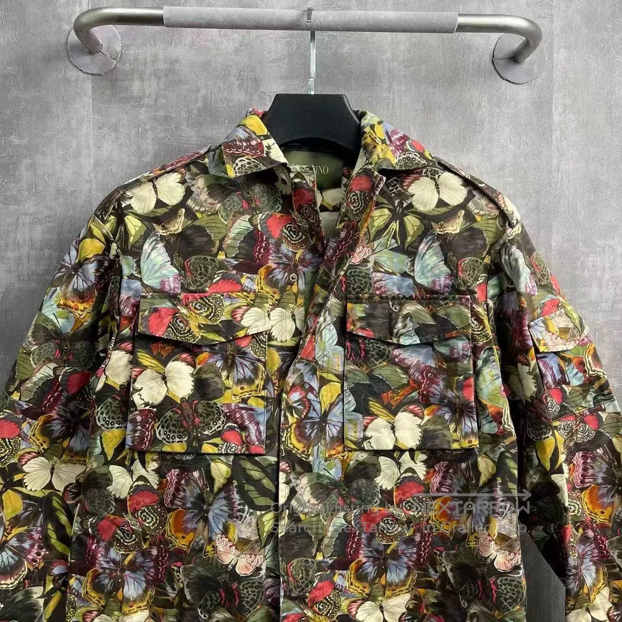 Valentino Valentino Butterfly Floral Cargo Jacket. Size S / US 4 / IT 40 - 2 Thumbnail