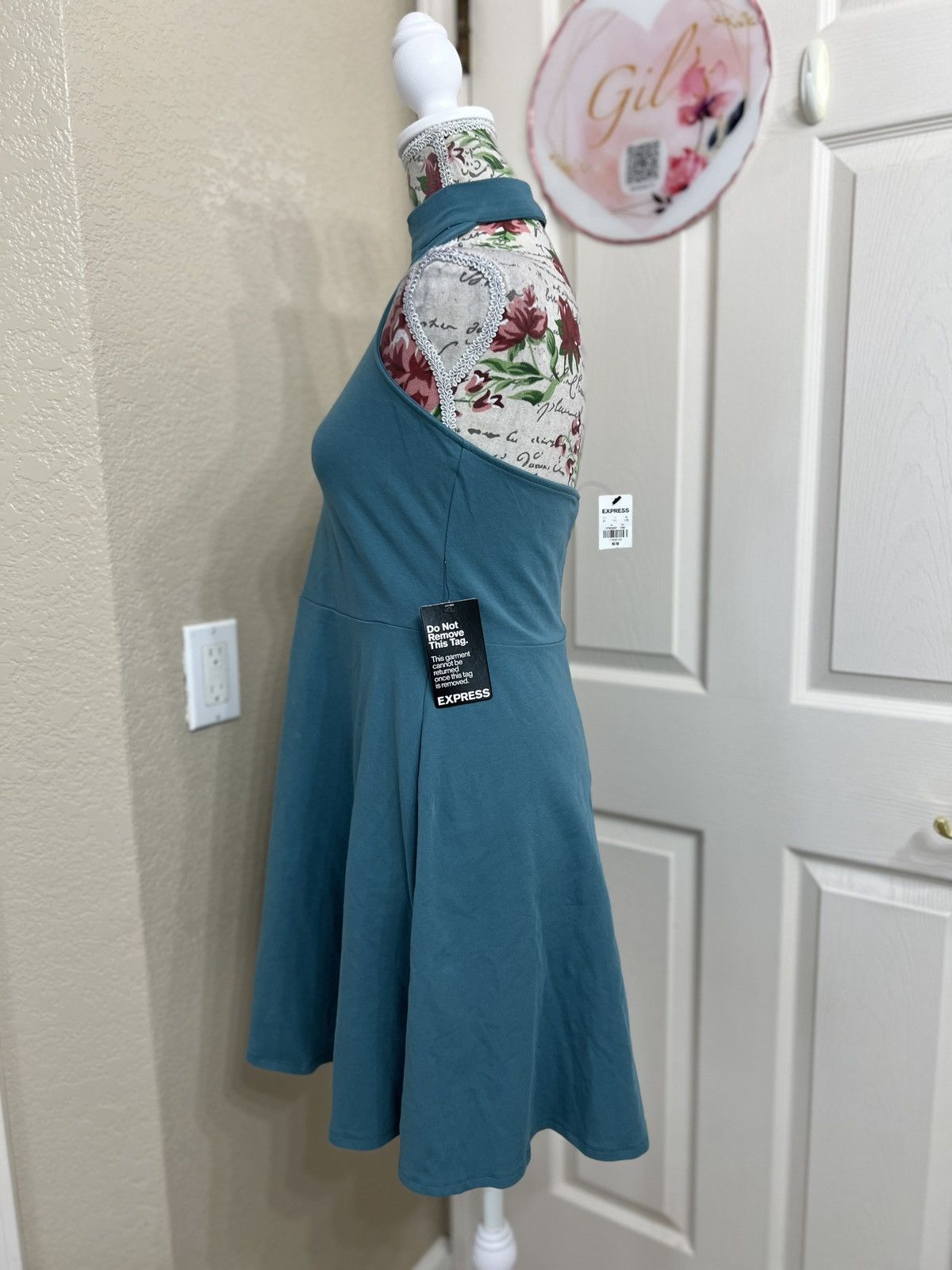 Express Express Teal Halter mini cotton Dress size M Size M / US 6-8 / IT 42-44 - 5 Thumbnail