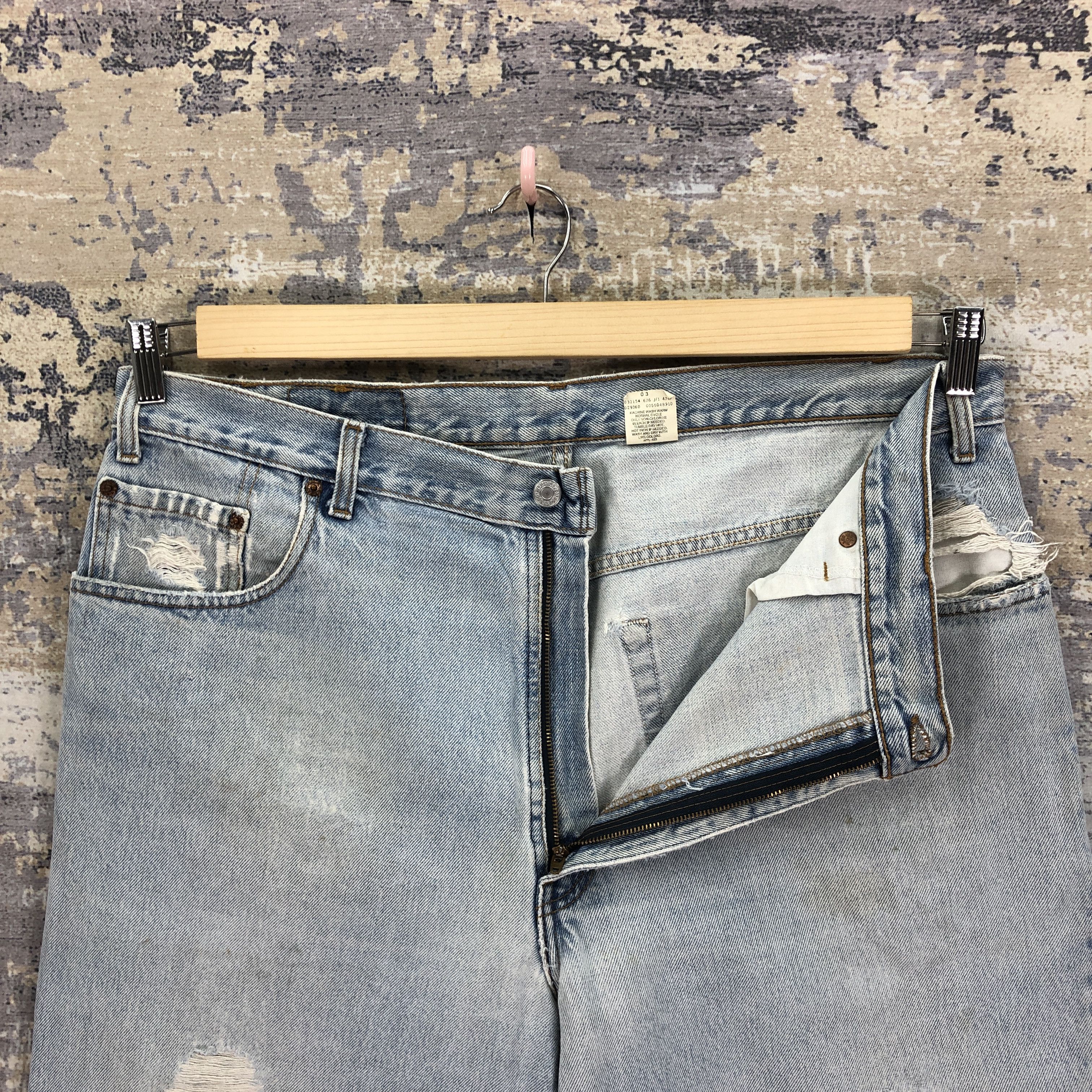 Levi's × Vintage Vintage Levis 560 Light Wash Jeans Distressed Levi's Denim Size US 38 / EU 54 - 6 Thumbnail