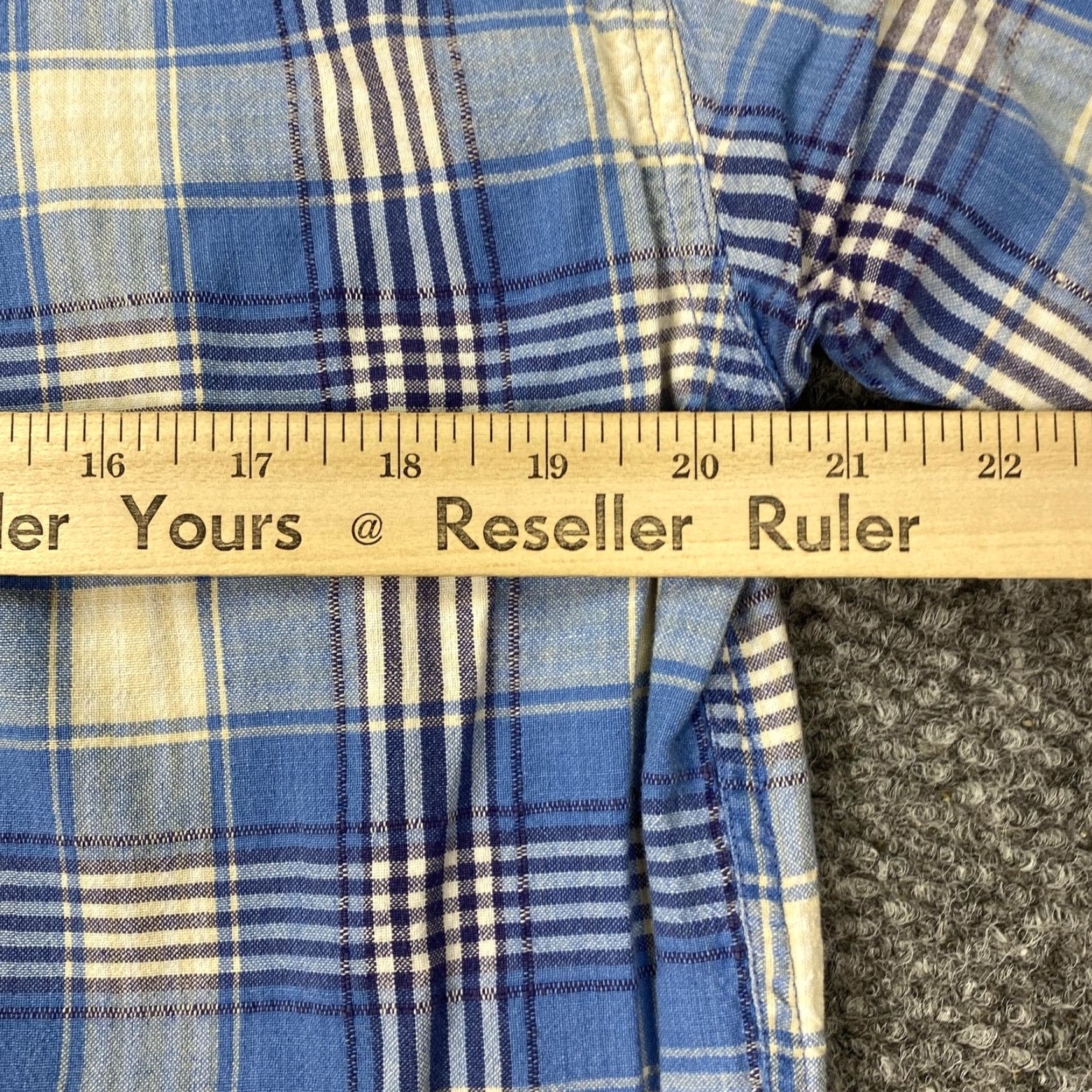 Eddie Bauer VINTAGE Eddie Bauer Shirt Men L Blue Yellow Plaid Cotton Button-Up Short Sleeve Casual Brandon? (Wait) Size US L / EU 52-54 / 3 - 7 Thumbnail