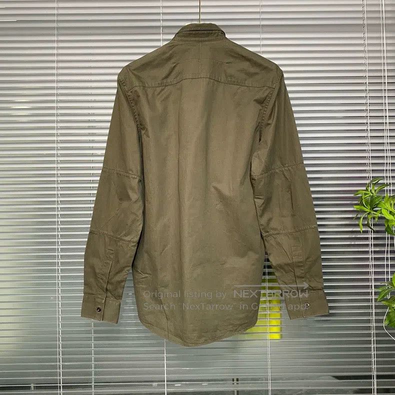 Givenchy Givenchy size 39 Military Green Denim Shirt Jacket Size US S / EU 44-46 / 1 - 2 Thumbnail