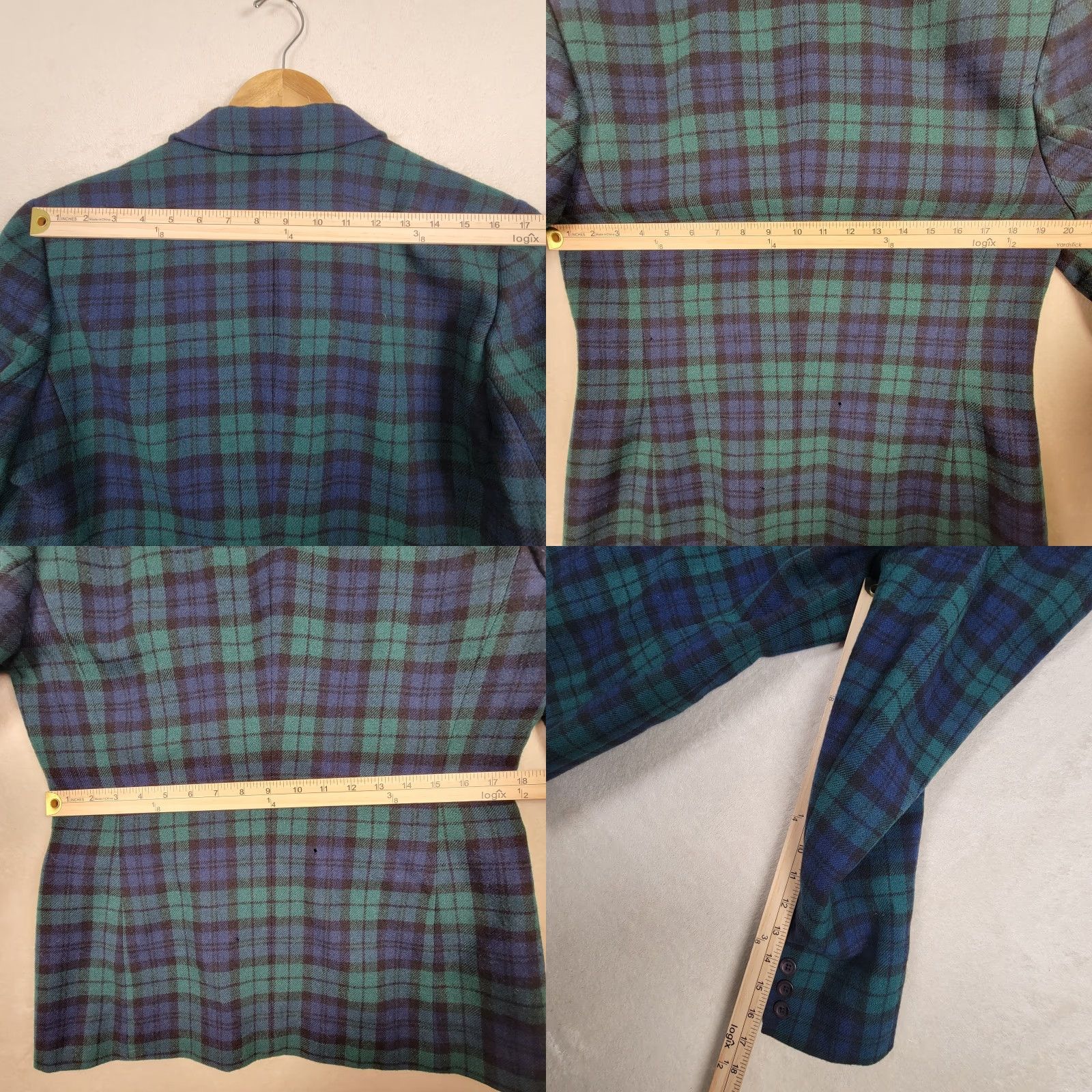 Pendleton VINTAGE Pendleton Blazer Jacket Wool Plaid Green Size 10 USA Lined Women's Size L / US 10 / IT 46 - 8 Thumbnail