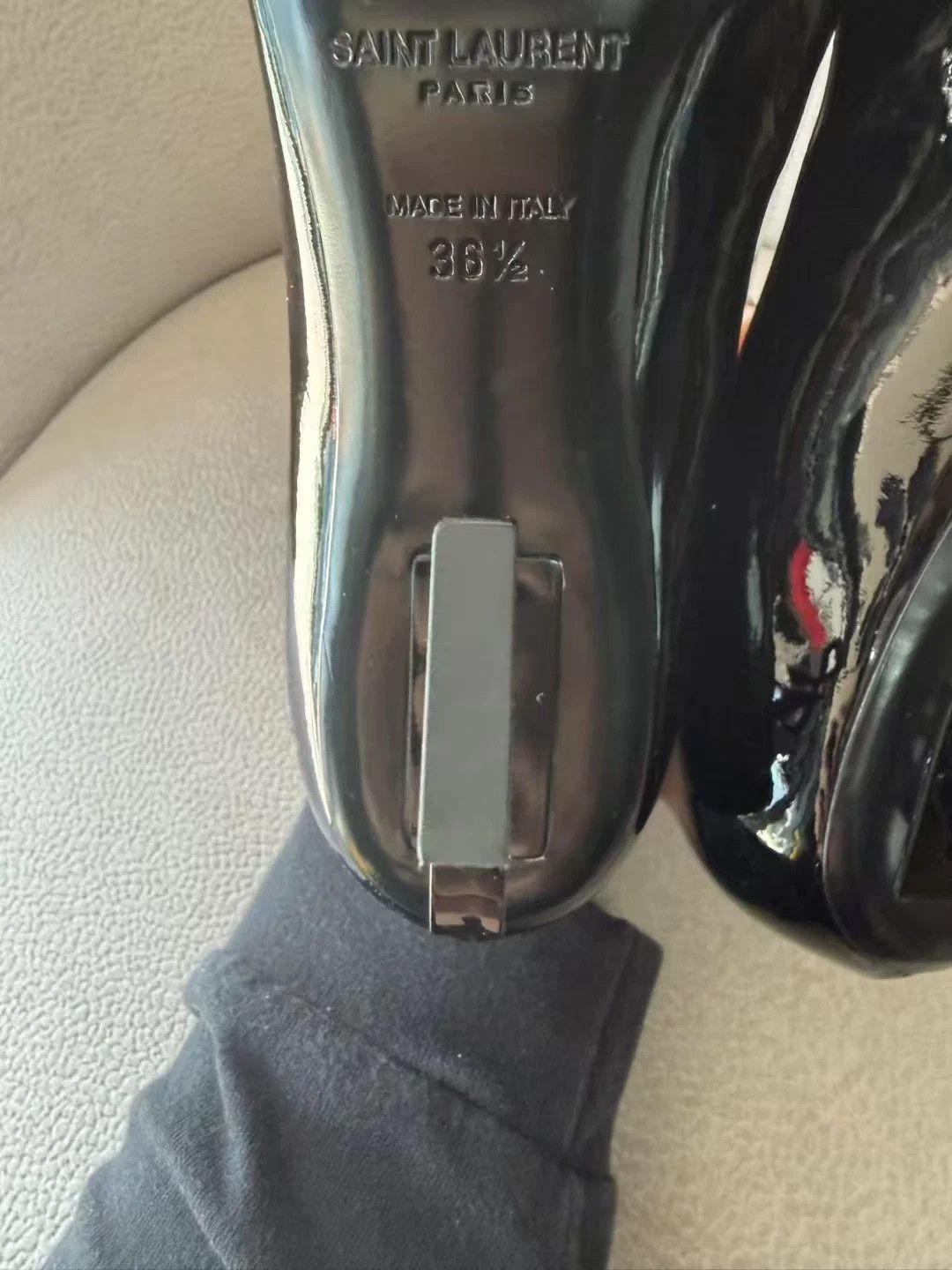 Saint Laurent Paris YSL Opyum pointed patent leather orange heels 36.5 mint Size US 5.5 / IT 35.5 - 8 Thumbnail