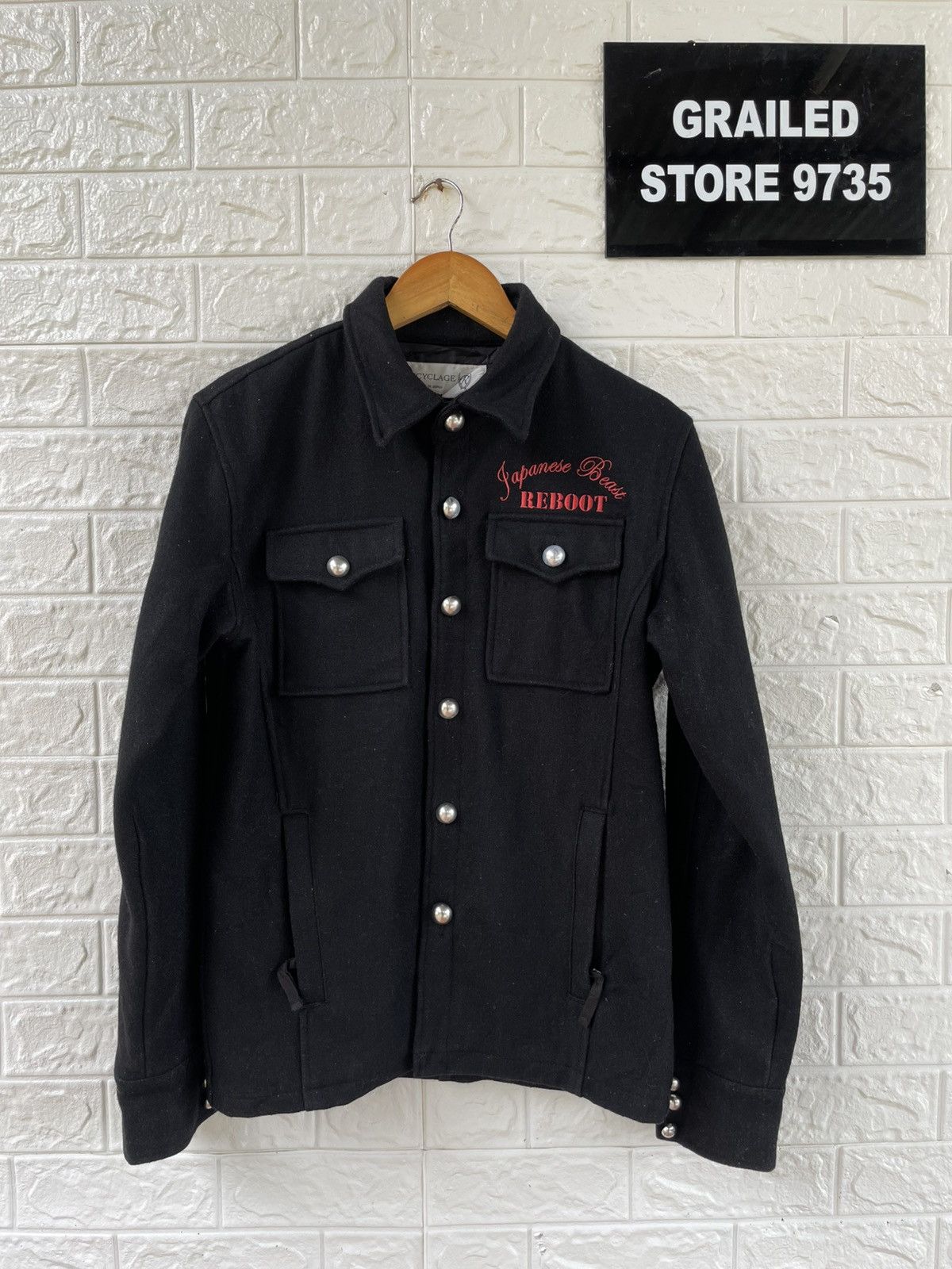 Japanese Brand × Vintage Vintage Recyclage Wool Jacket Size US S / EU 44-46 / 1 - 1 Thumbnail