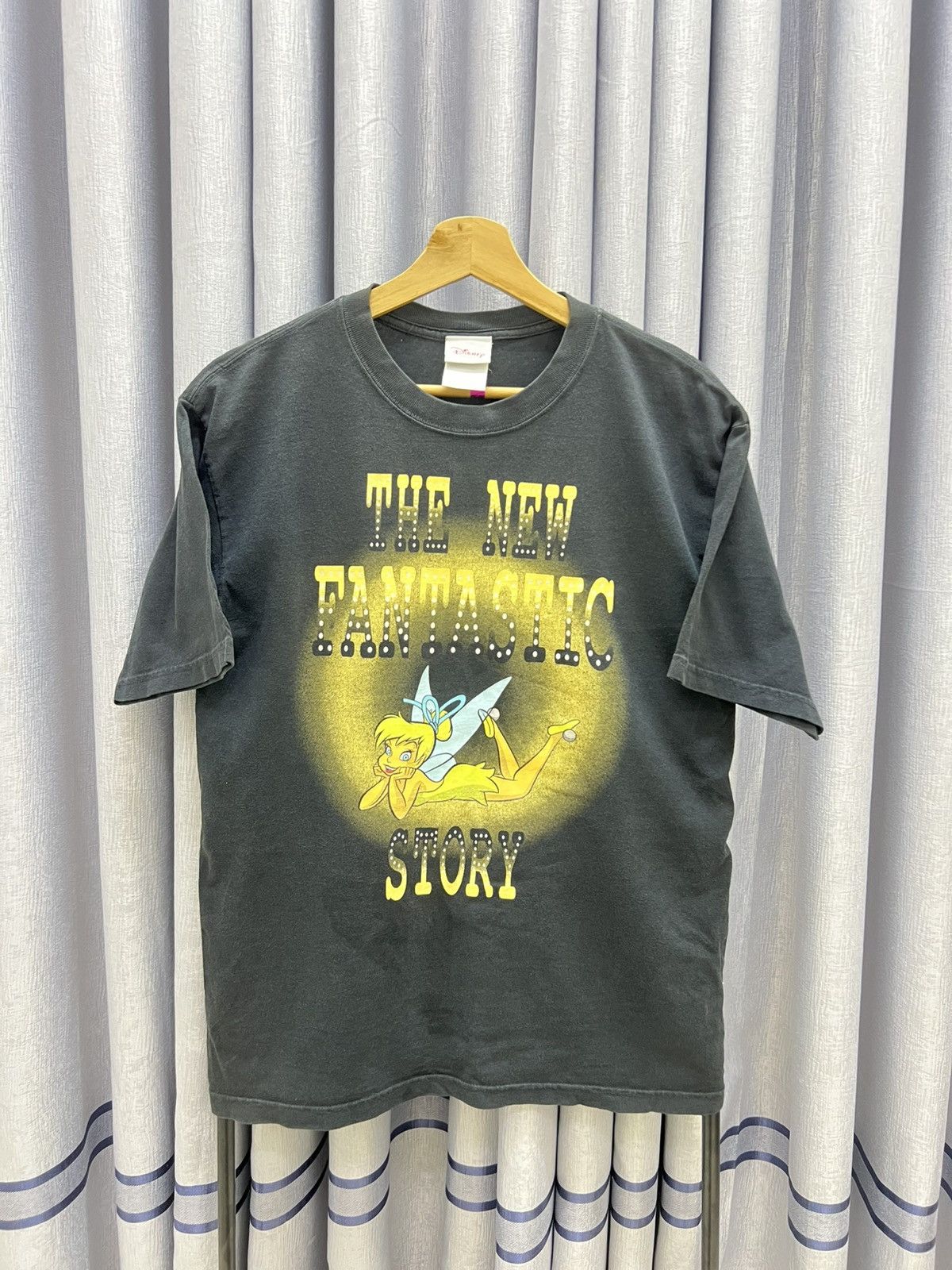 Vintage 90s Thrashed Faded Tinkerbell Peter Pan Disney Tee