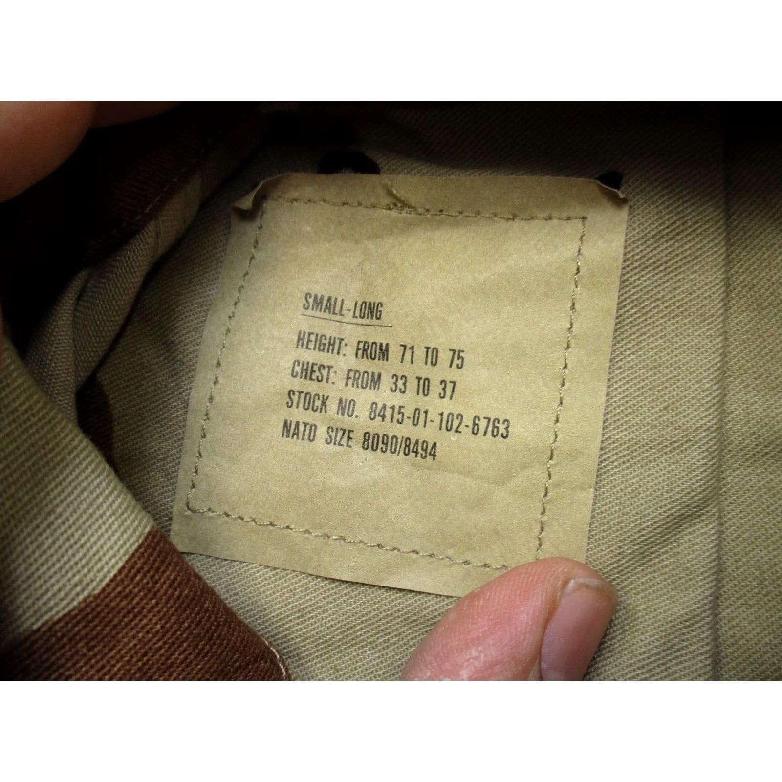 Vintage Selma Apparel Corporation Military Jacket Coat Mens ST Beige Desert Camouflage Cotton Blend Canvas Pockets Button Front Size US S / EU 44-46 / 1 - 7 Thumbnail