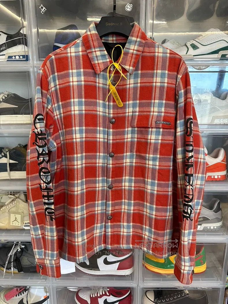 Chrome Hearts CHROME HEARTS Size L Sanskrit flower arm blue and red plaid Size US L / EU 52-54 / 3 - 1 Thumbnail