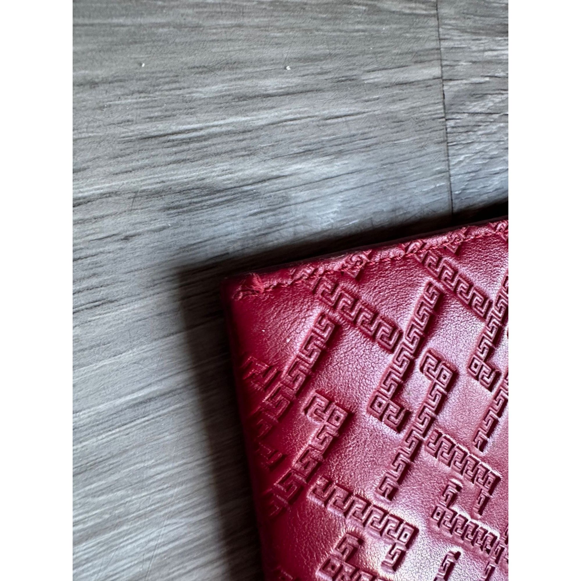 Versace Versace Large Red Logo Print Leather Wristlet Clutch Size ONE SIZE - 20 Thumbnail