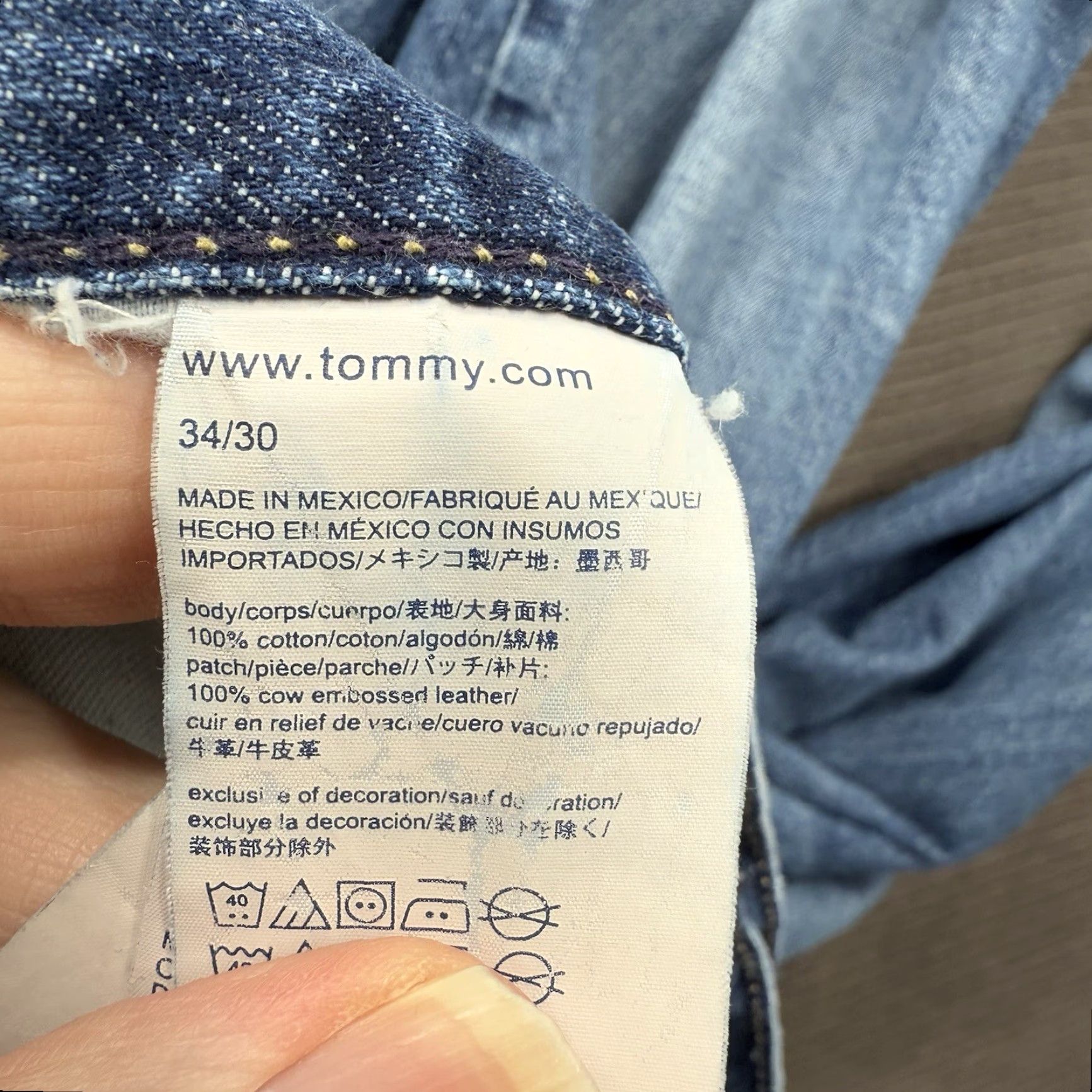 Tommy Hilfiger Tommy Hilfiger Denim Jeans Men 34 Regular Blue Straight Hipster 90s Hip Hop Pattern Solid Size US 34 / EU 50 - 4 Thumbnail