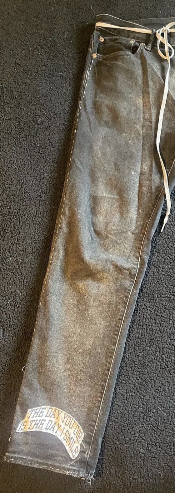 Other Custom handmade painted punk streetwear jeans 1of1 Size US 33 - 6 Thumbnail