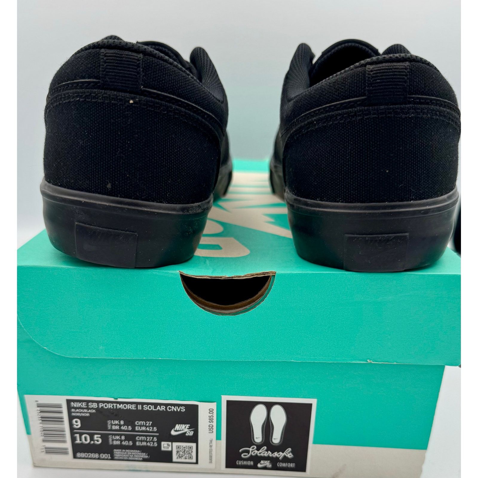 Nike Nike SB Portmore II Size 10 Black Canvas 880268-001 Size US 12 / EU 45 - 5 Thumbnail